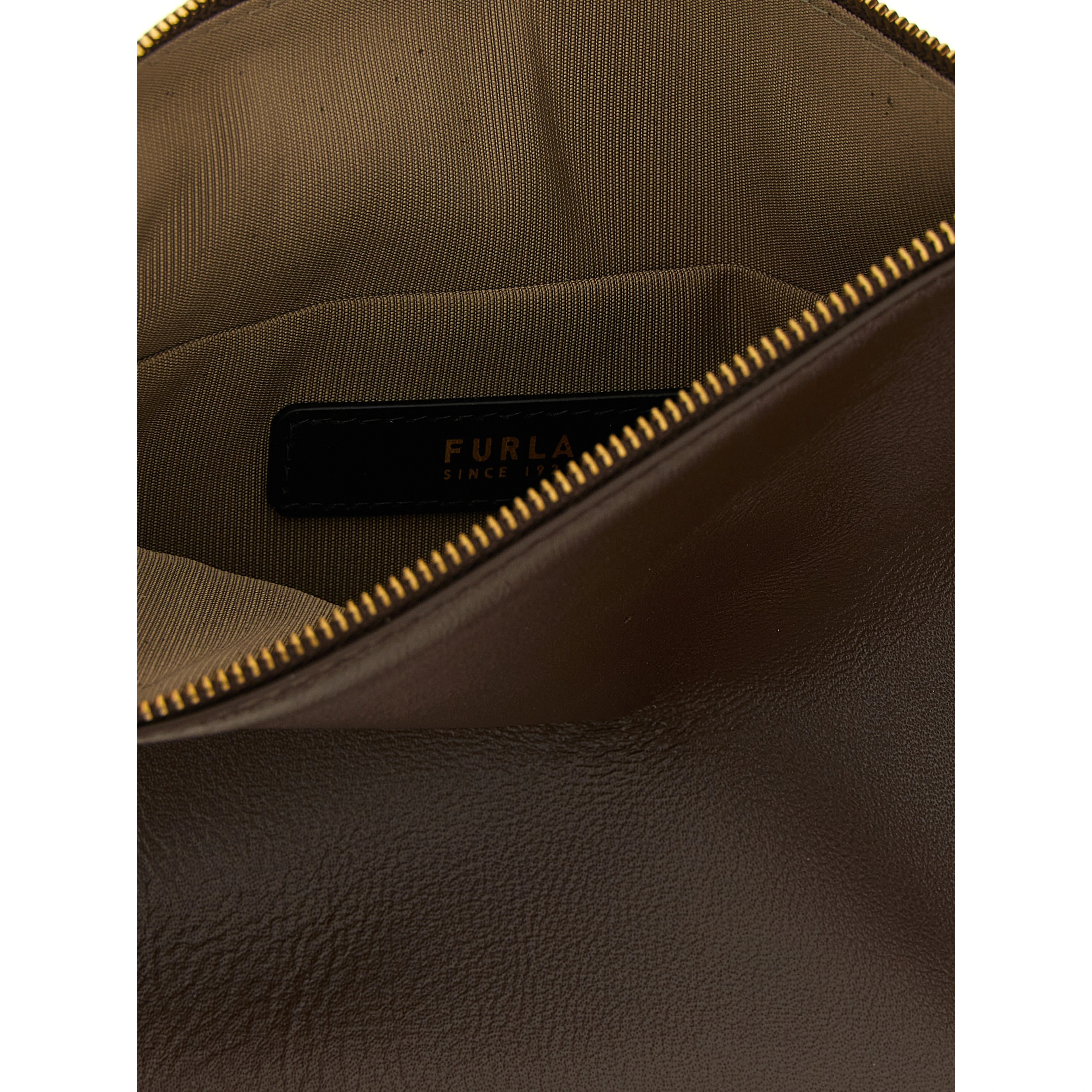 Brown Lamb Leather Shoulder Bag