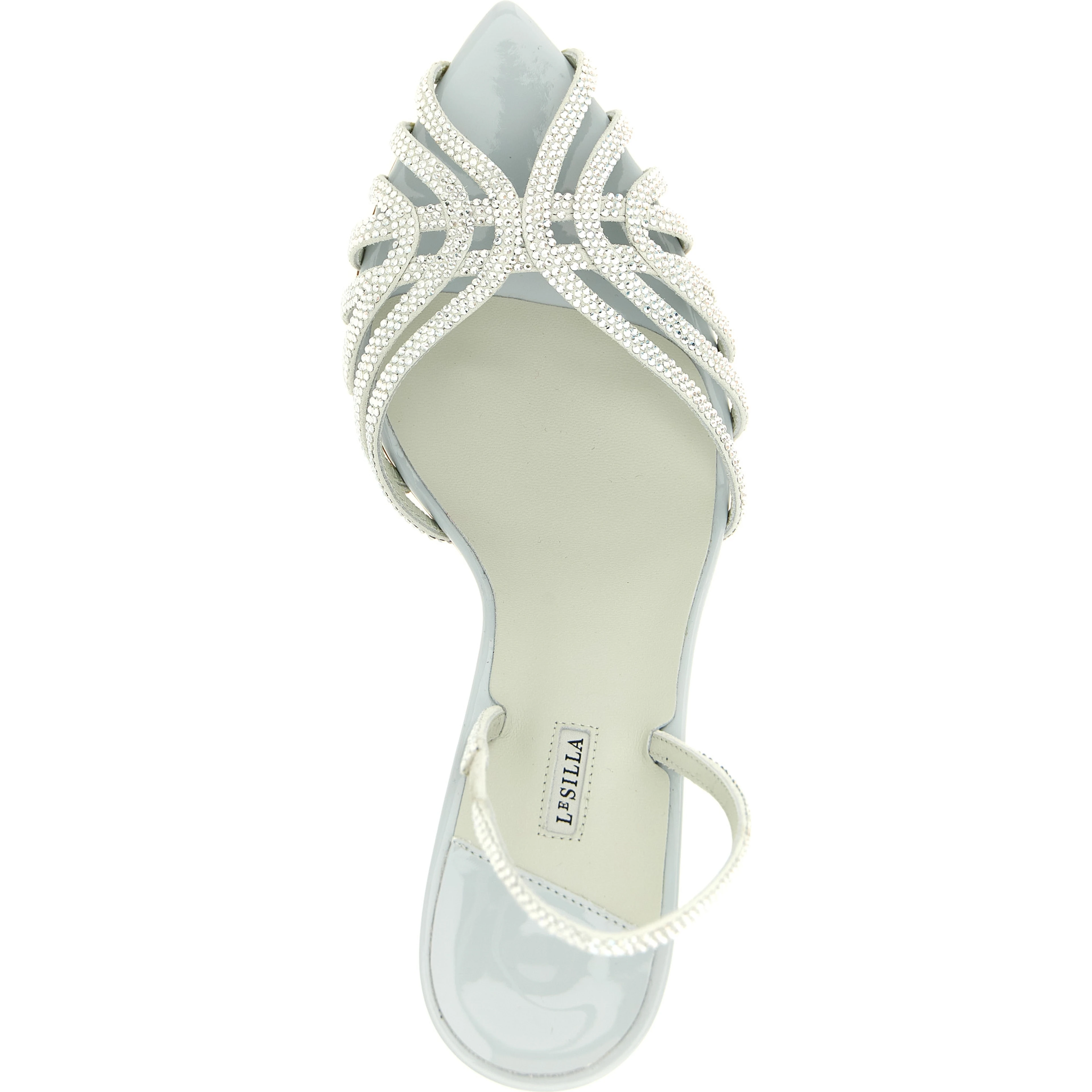 Gray Goatskin Stiletto Heel Sandals