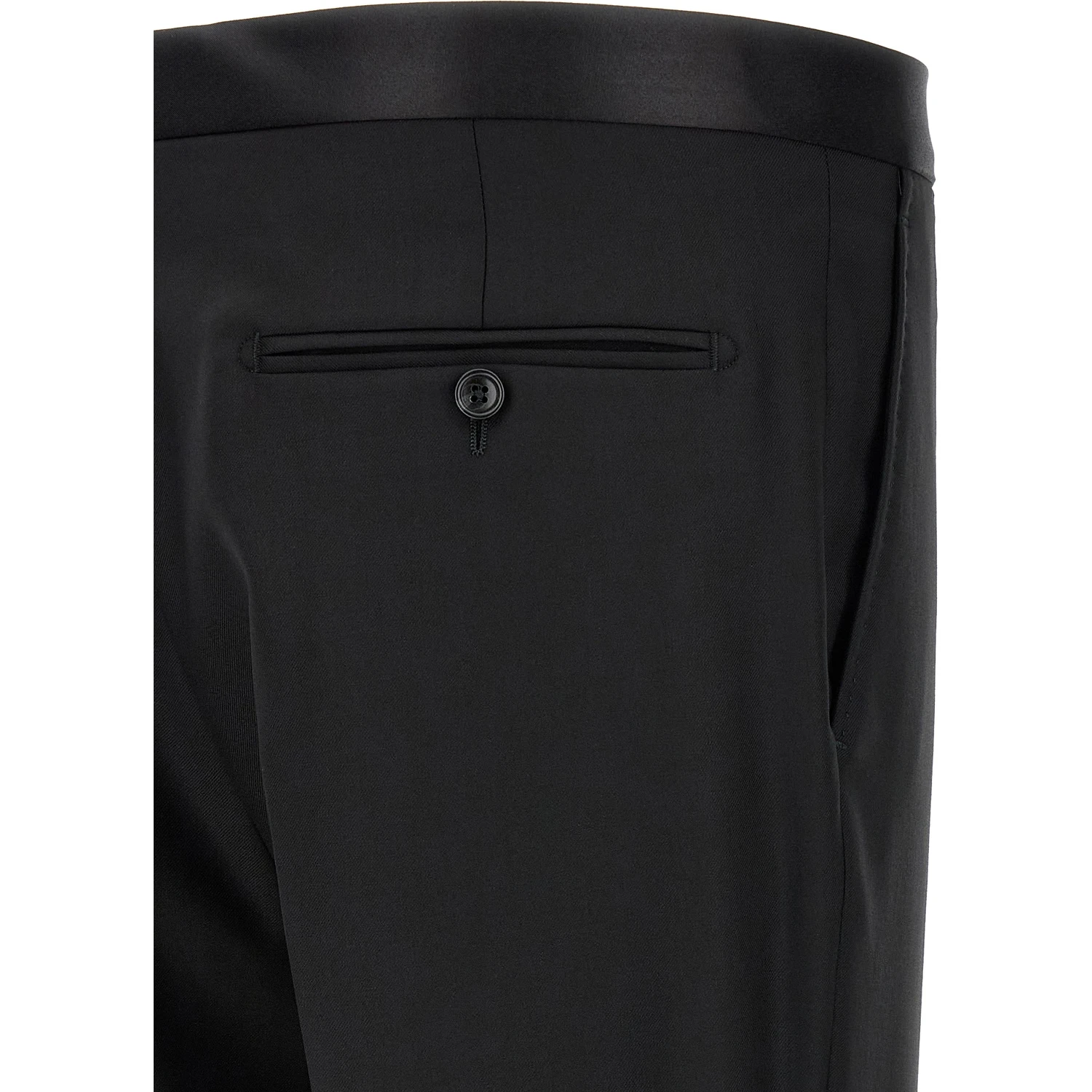 Black Virgin Wool Two-Piece Suit