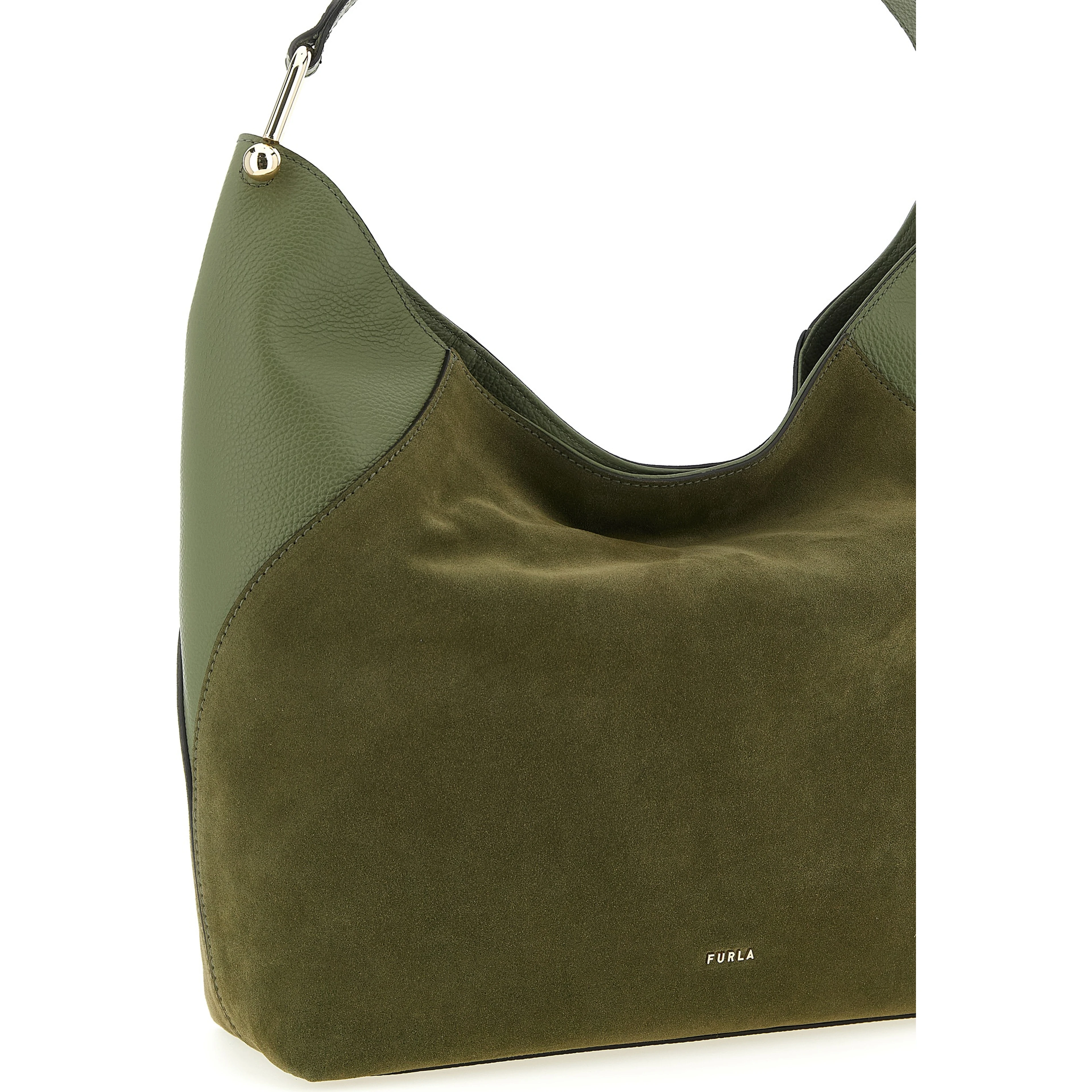 Bicolor Calfskin Shoulder Bag