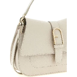 Beige Calfskin Shoulder Bag