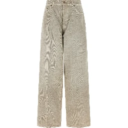 Gray Cotton Jeans Denim