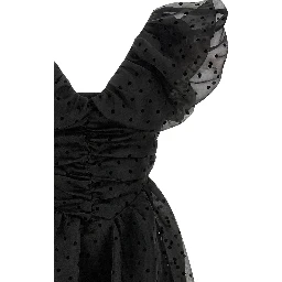 Black Recycled Polyester Midi Dress