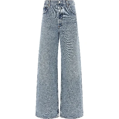 Blue Cotton Tapered Jeans