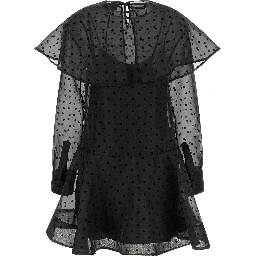 Black Recycled Polyester Short Dress