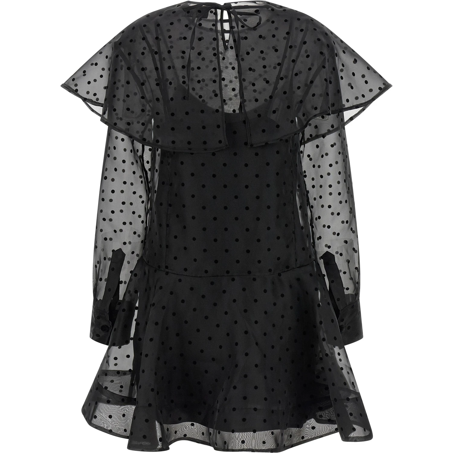 Black Recycled Polyester Short Dress