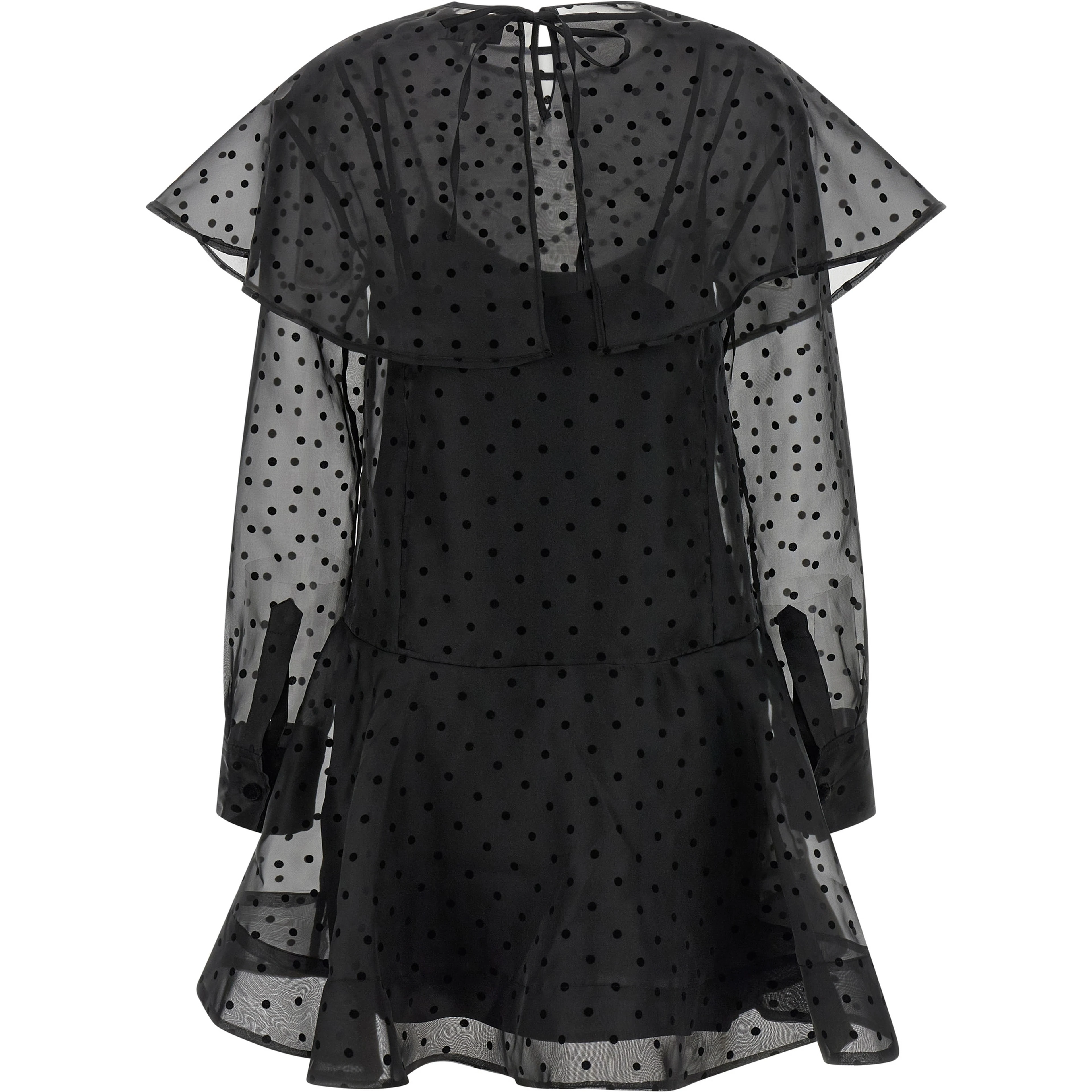 Black Recycled Polyester Short Dress