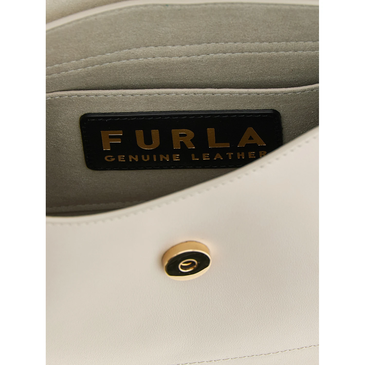 Beige Calfskin Shoulder Bag