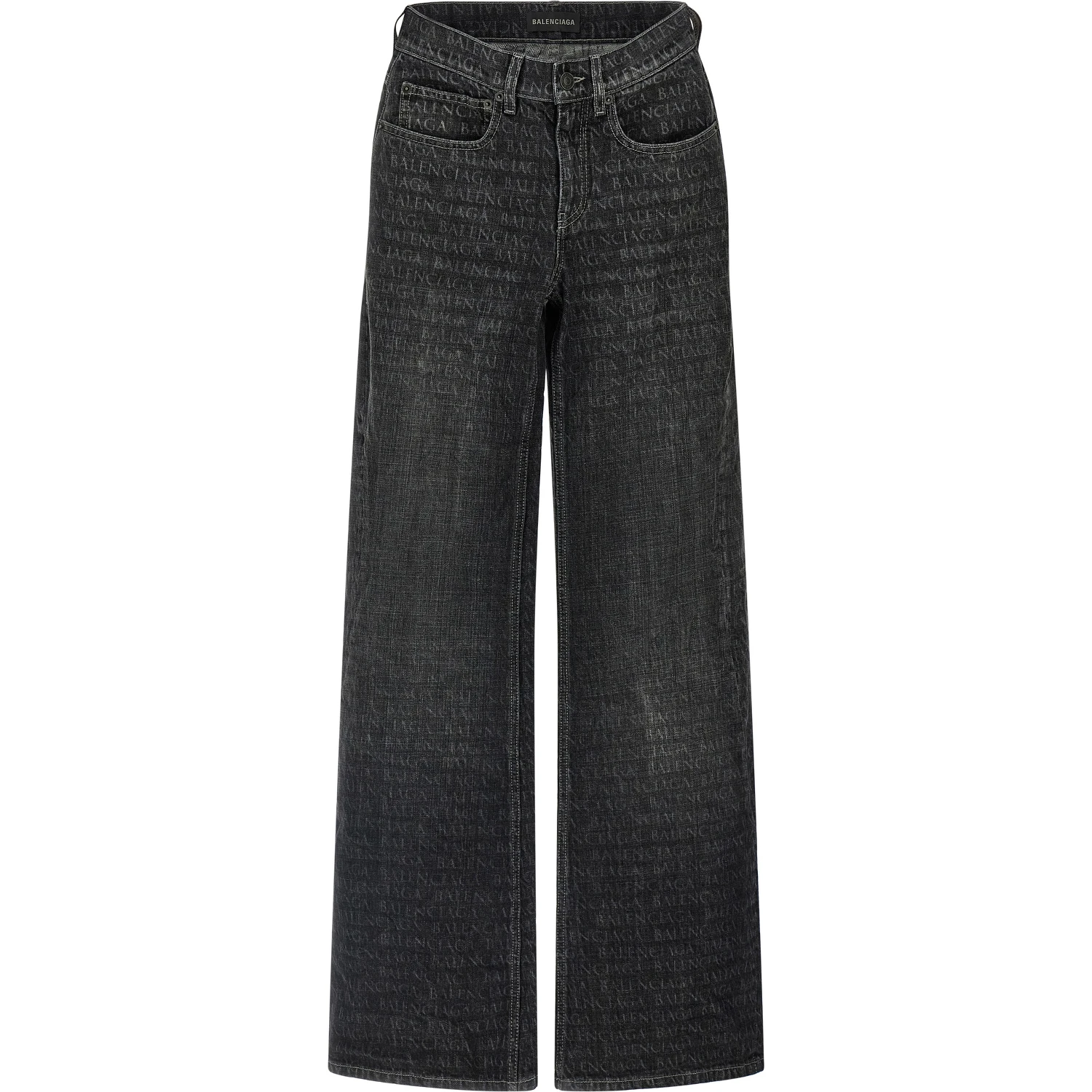 Black Cotton Flared Jeans
