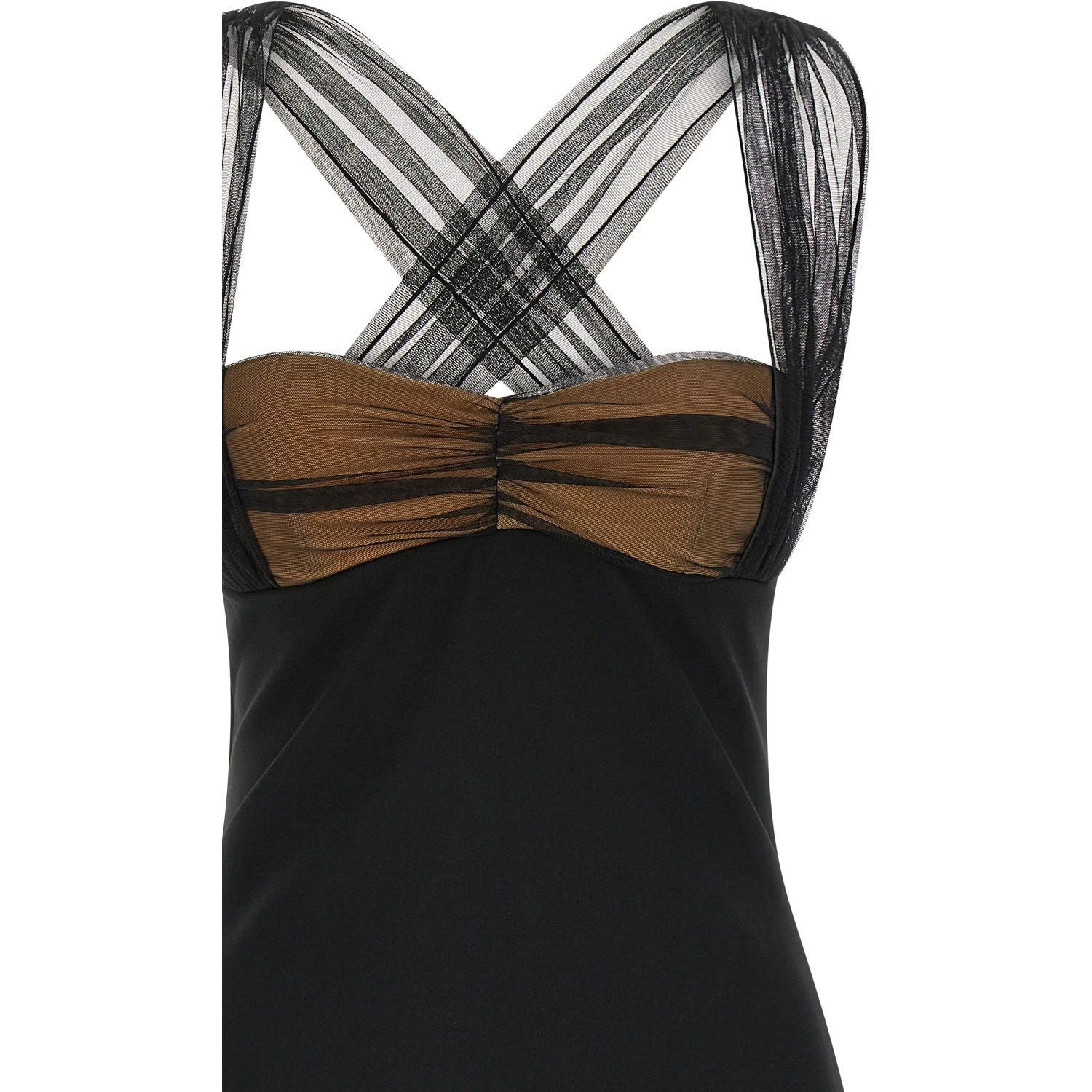 Black Viscose Short Dress