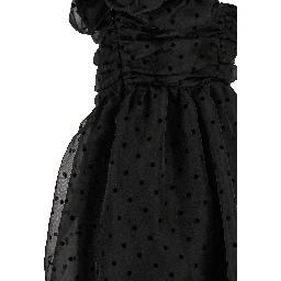 Black Recycled Polyester Midi Dress