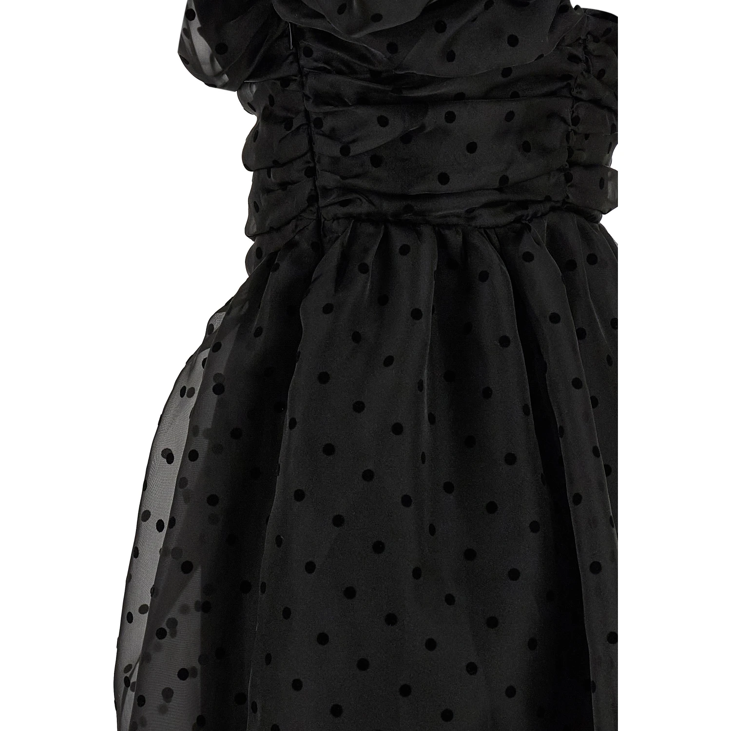 Black Recycled Polyester Midi Dress