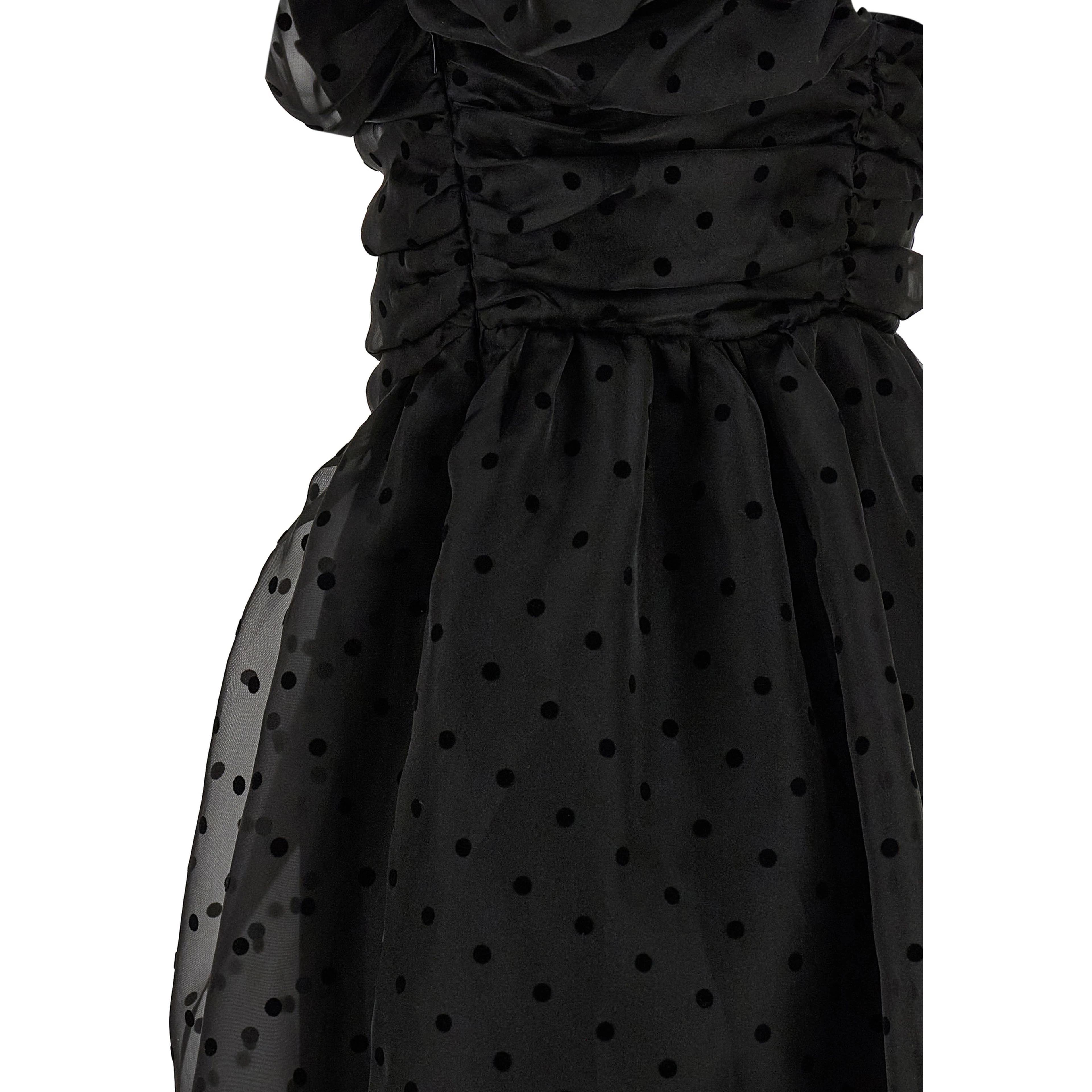 Black Recycled Polyester Midi Dress