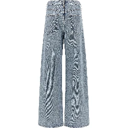 Blue Cotton Tapered Jeans
