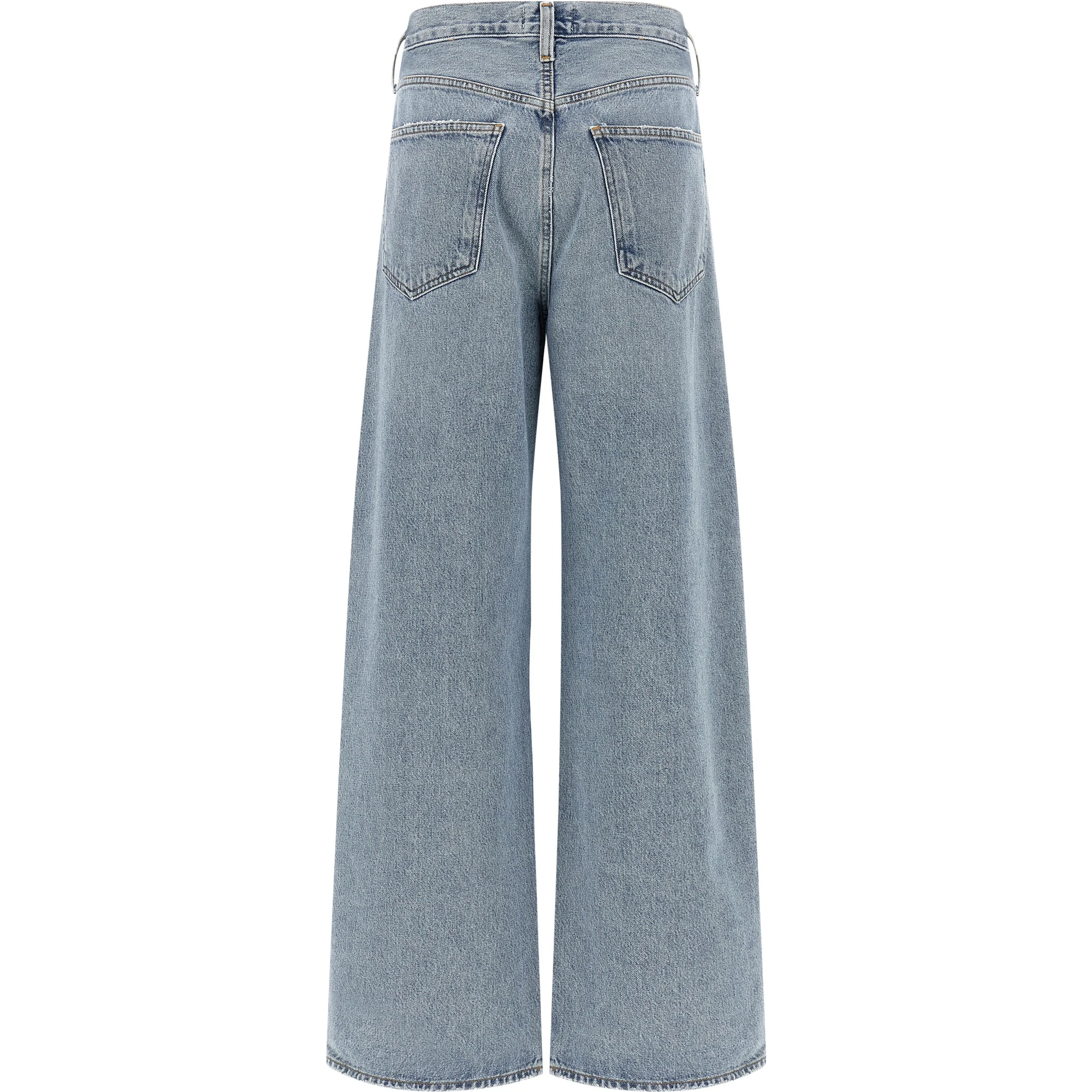 Blue Cotton Tapered Jeans