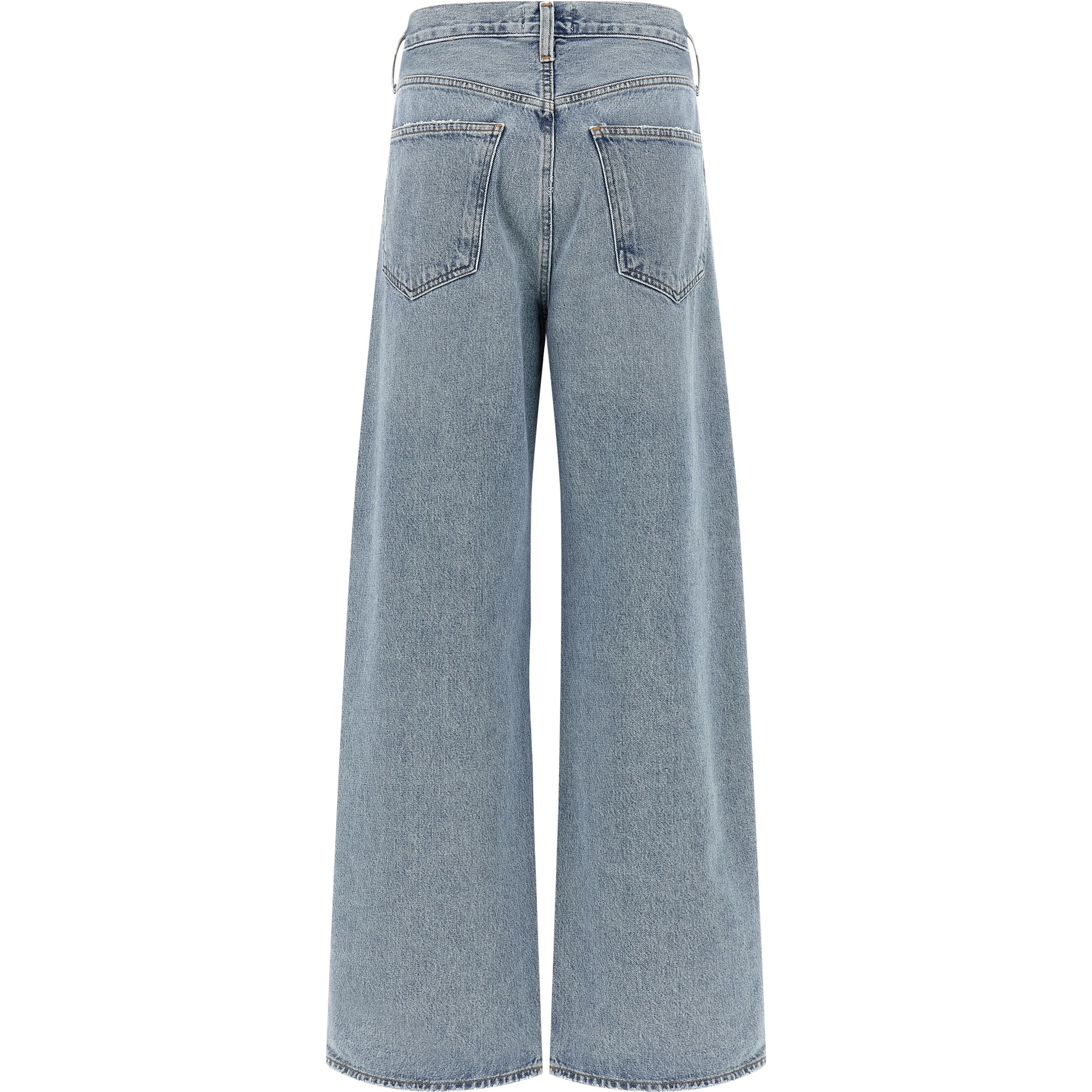 Blue Cotton Tapered Jeans