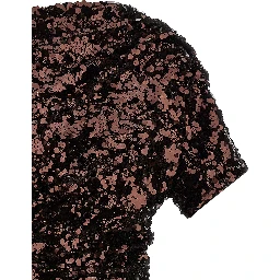 Brown Polyester Short Dress