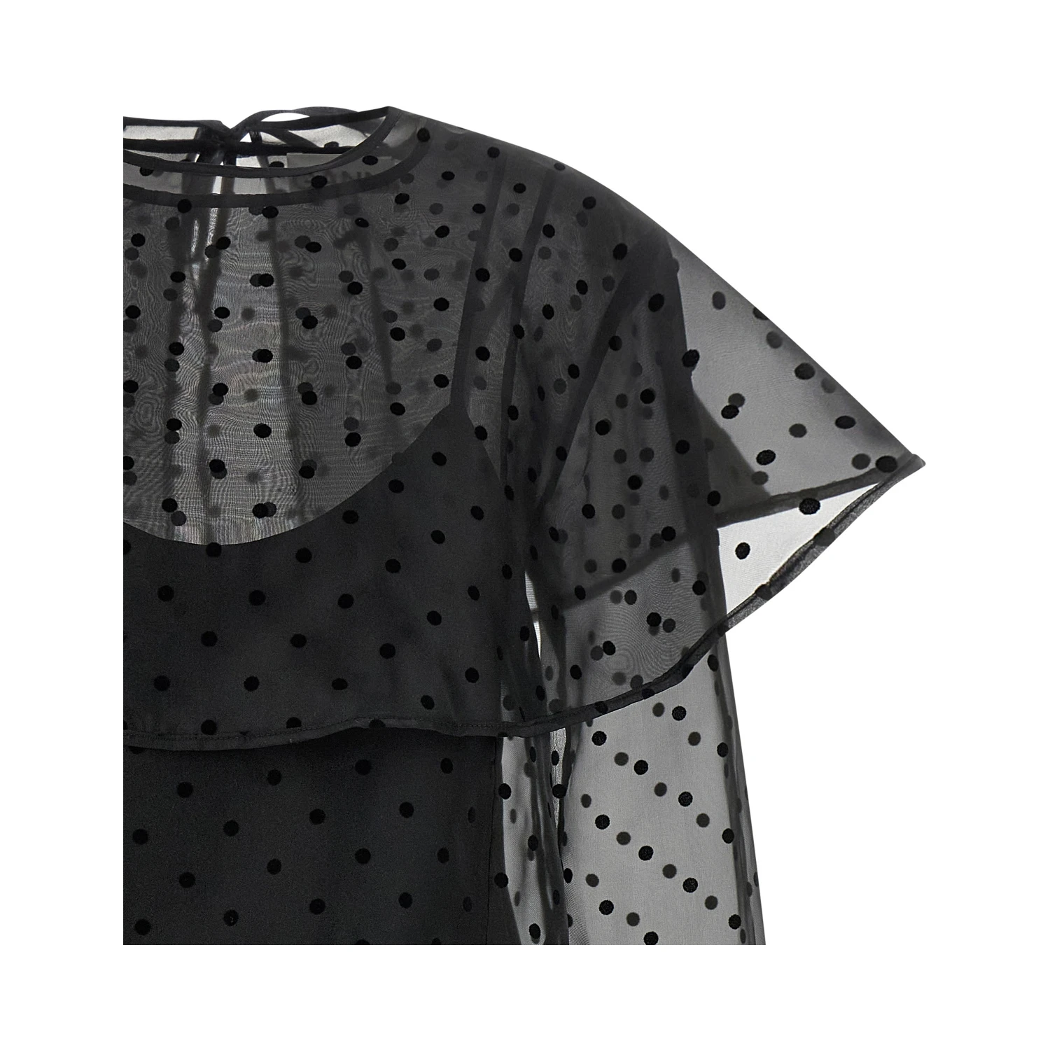 Black Recycled Polyester Short Dress