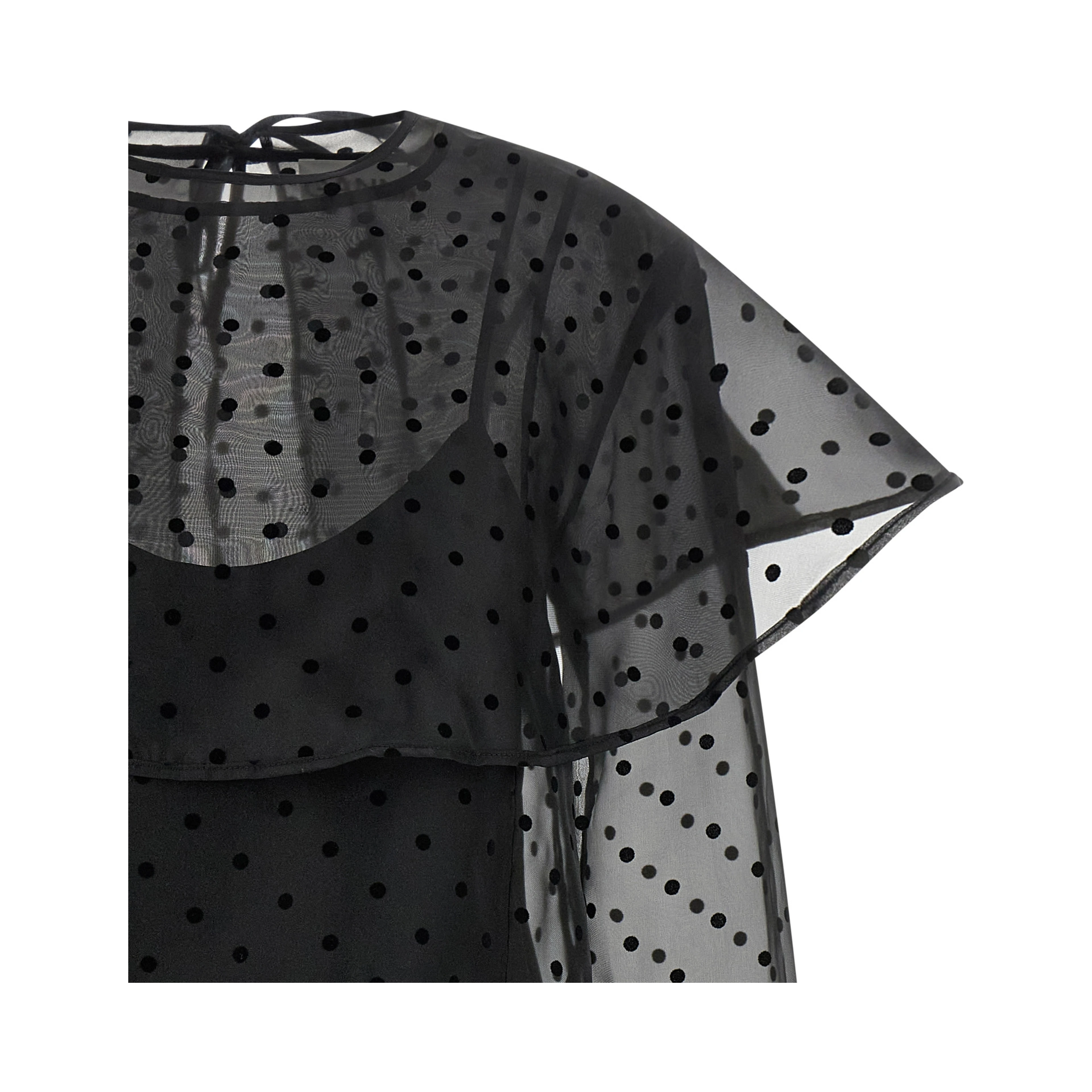 Black Recycled Polyester Short Dress