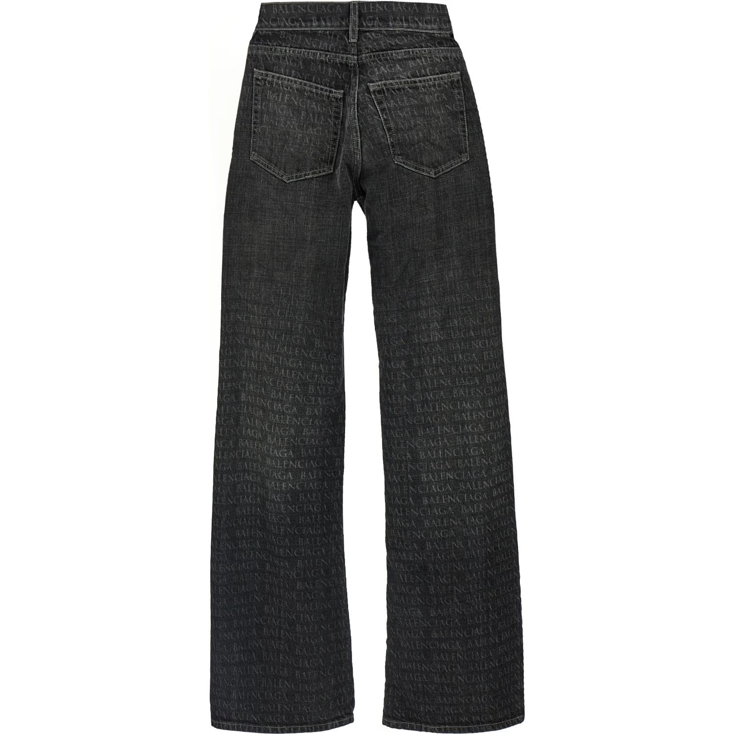 Black Cotton Flared Jeans