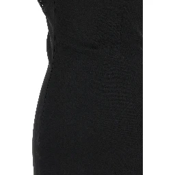 Black Viscose Short Dress