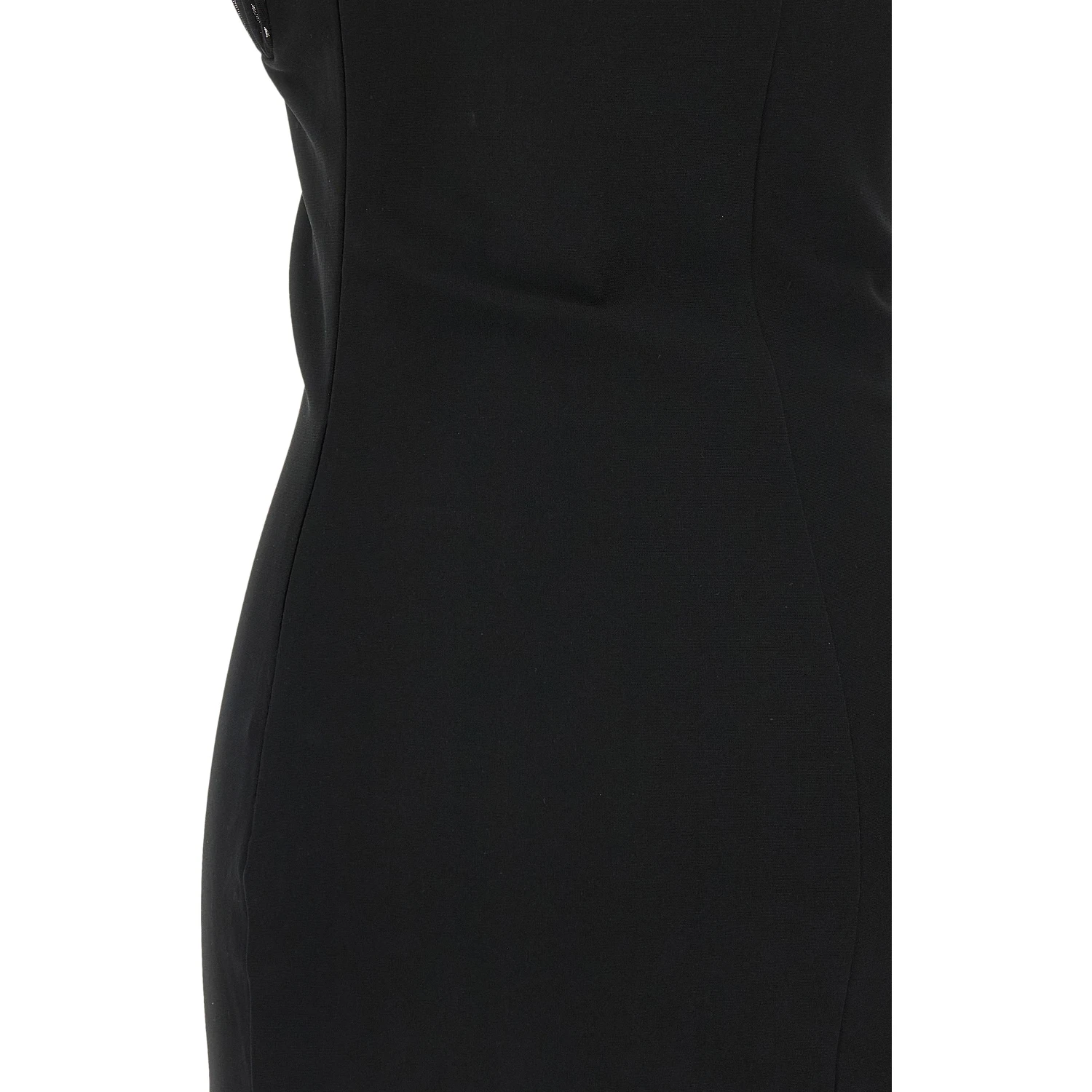 Black Viscose Short Dress