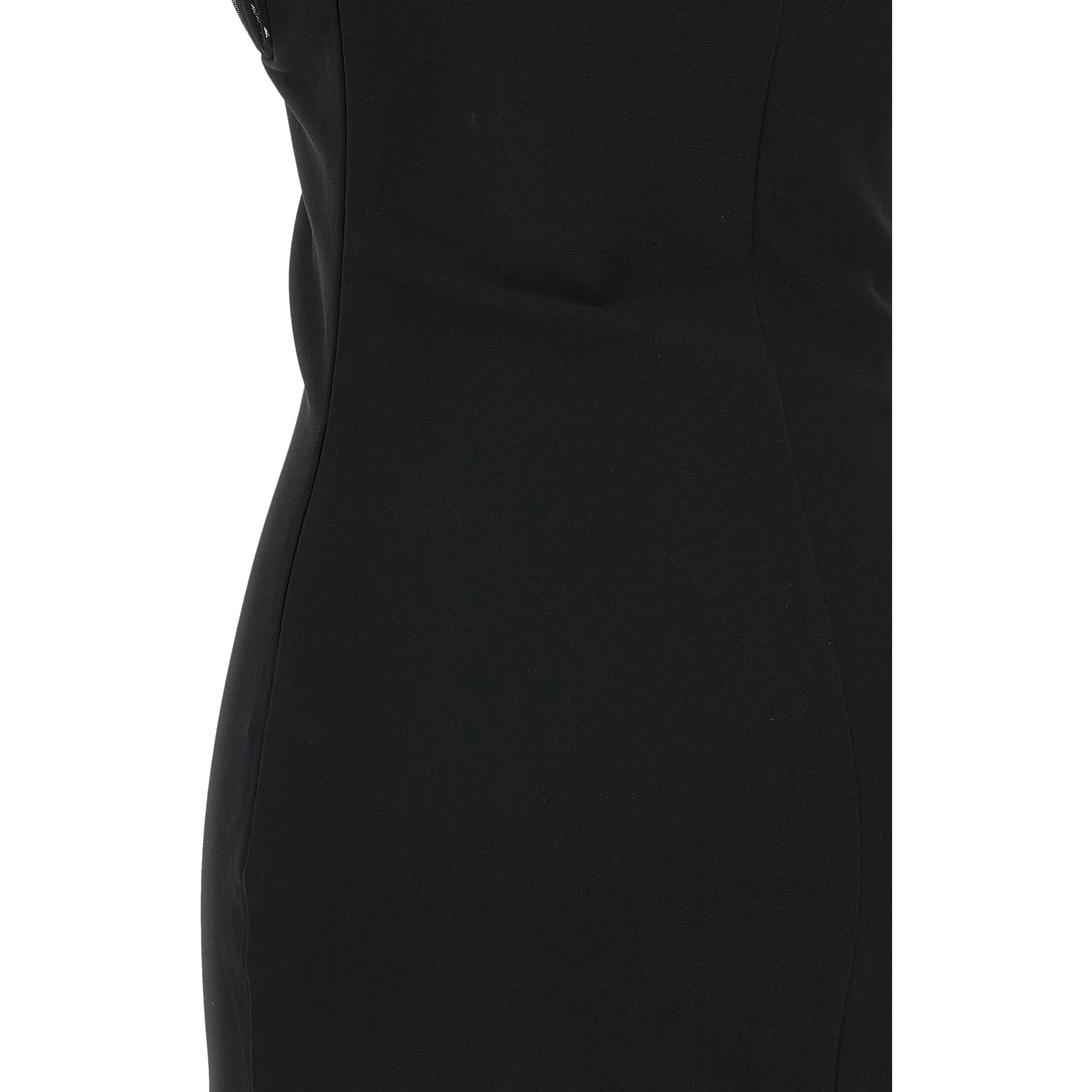 Black Viscose Short Dress