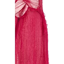 Fuchsia Silk Long Dress