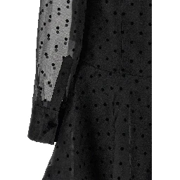 Black Recycled Polyester Short Dress