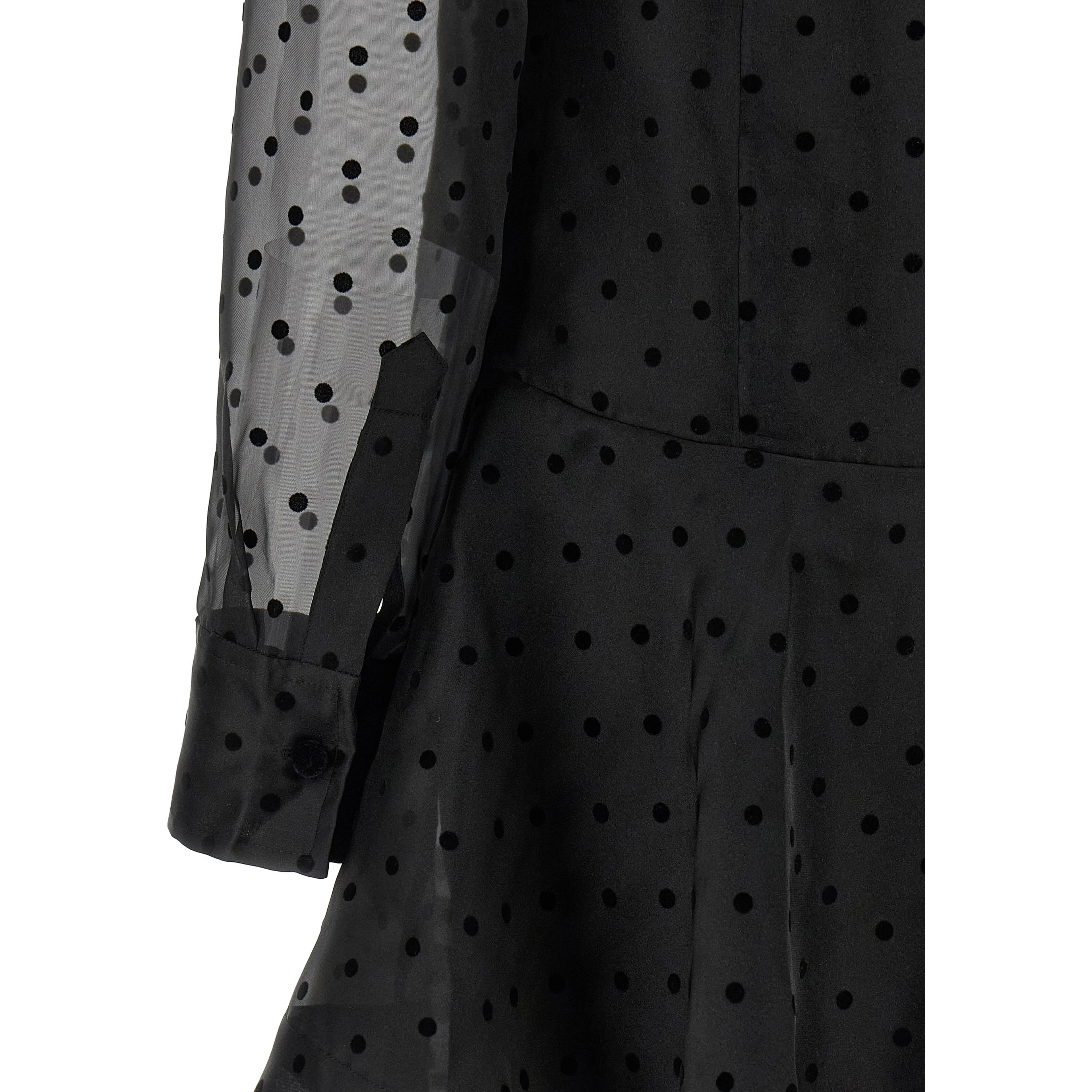 Black Recycled Polyester Short Dress