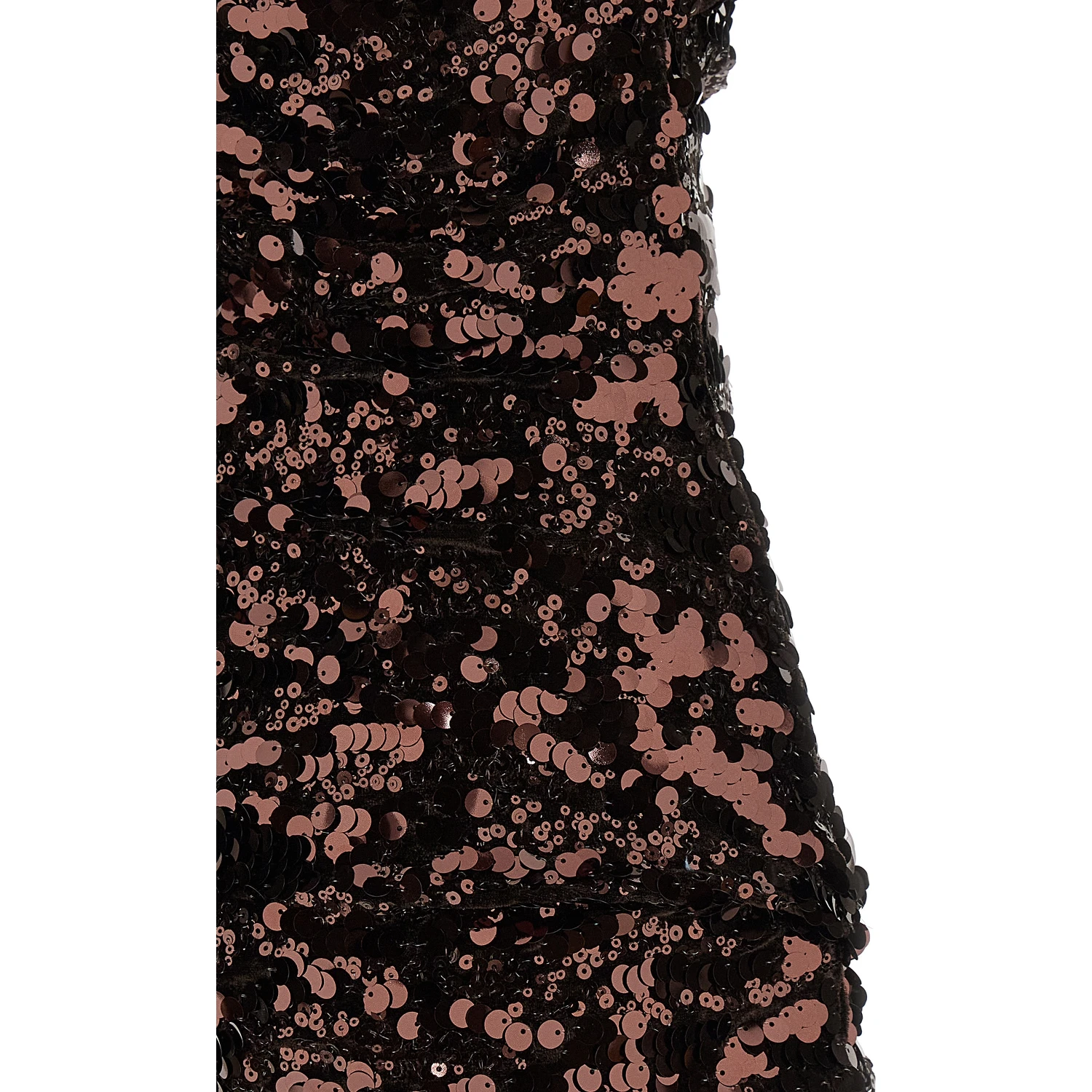 Brown Polyester Short Dress