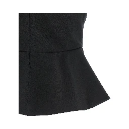 Black Virgin Wool Tank Tops