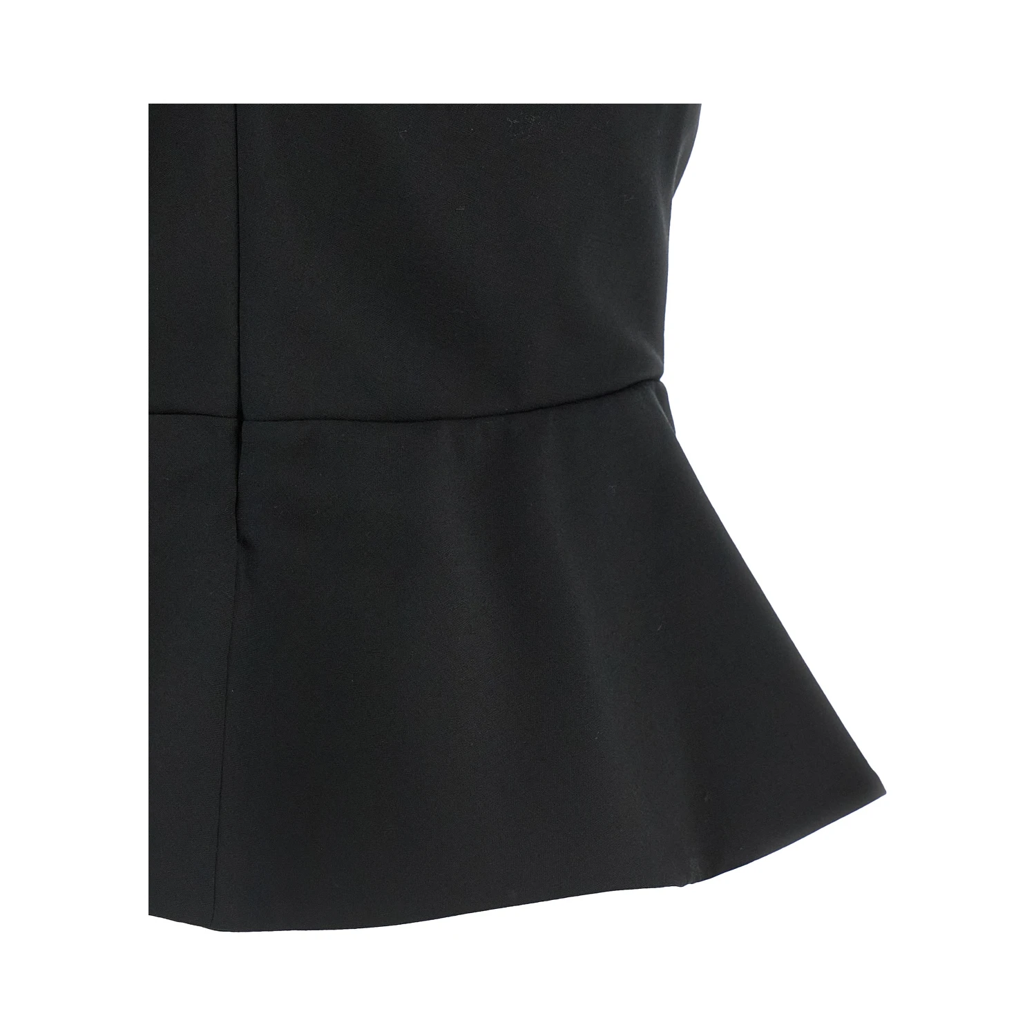 Black Virgin Wool Tank Tops