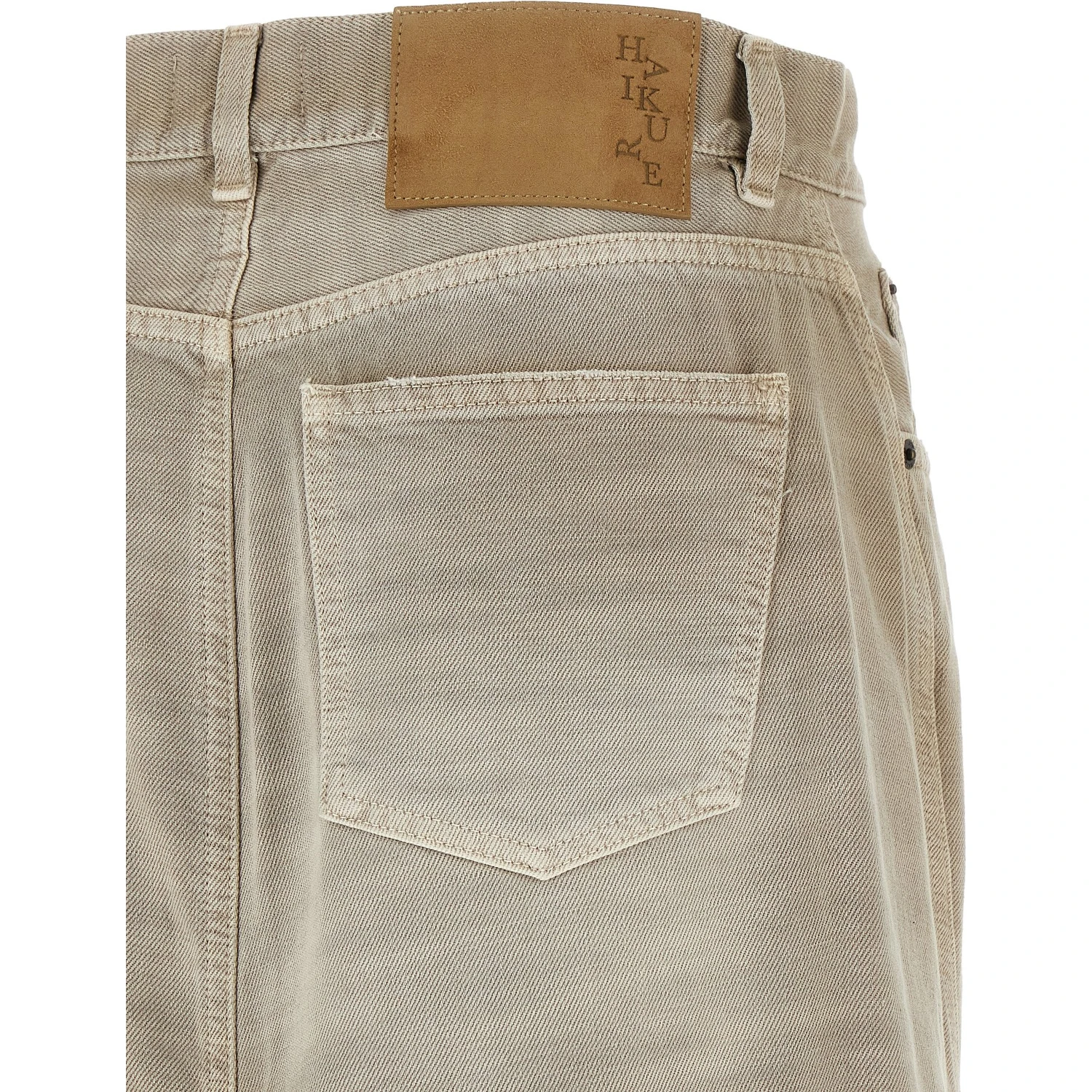 Gray Cotton Midi Skirt