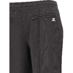 Gray Polyester Joggers (Workout Pants)