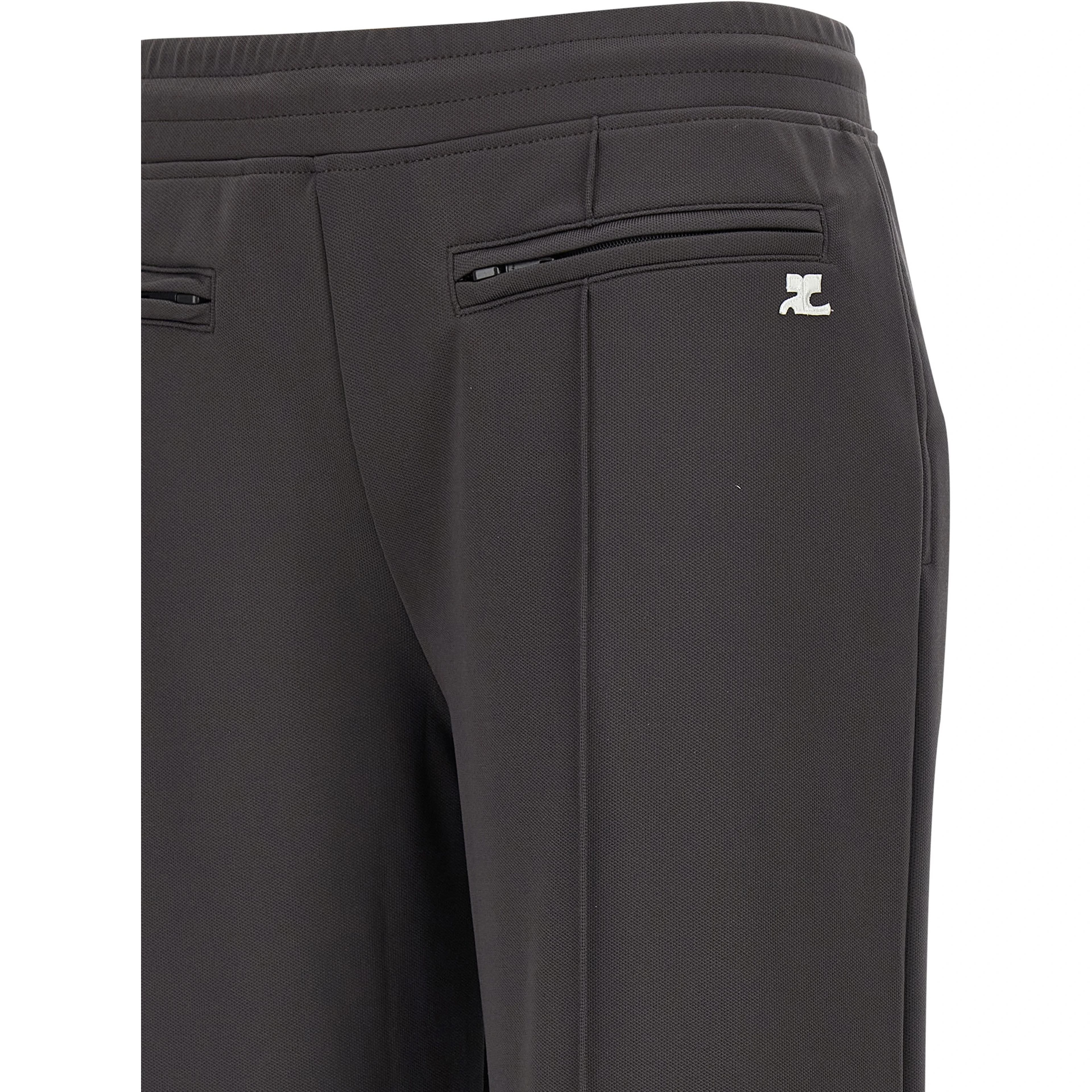 Gray Polyester Joggers (Workout Pants)