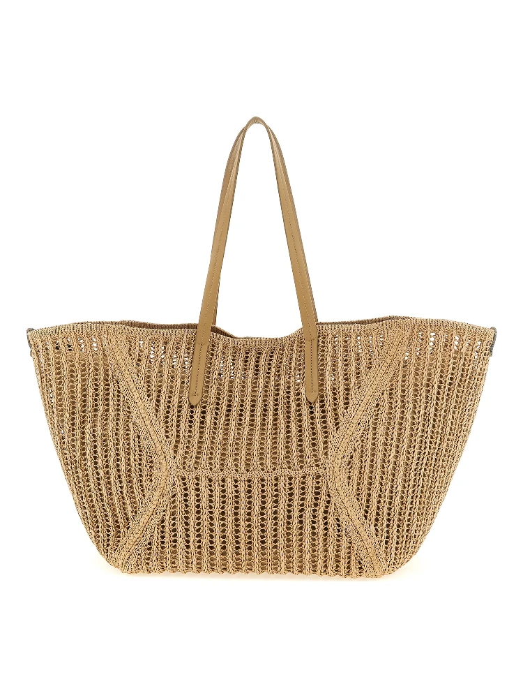 Beige Polyamide Shoulder Bag
