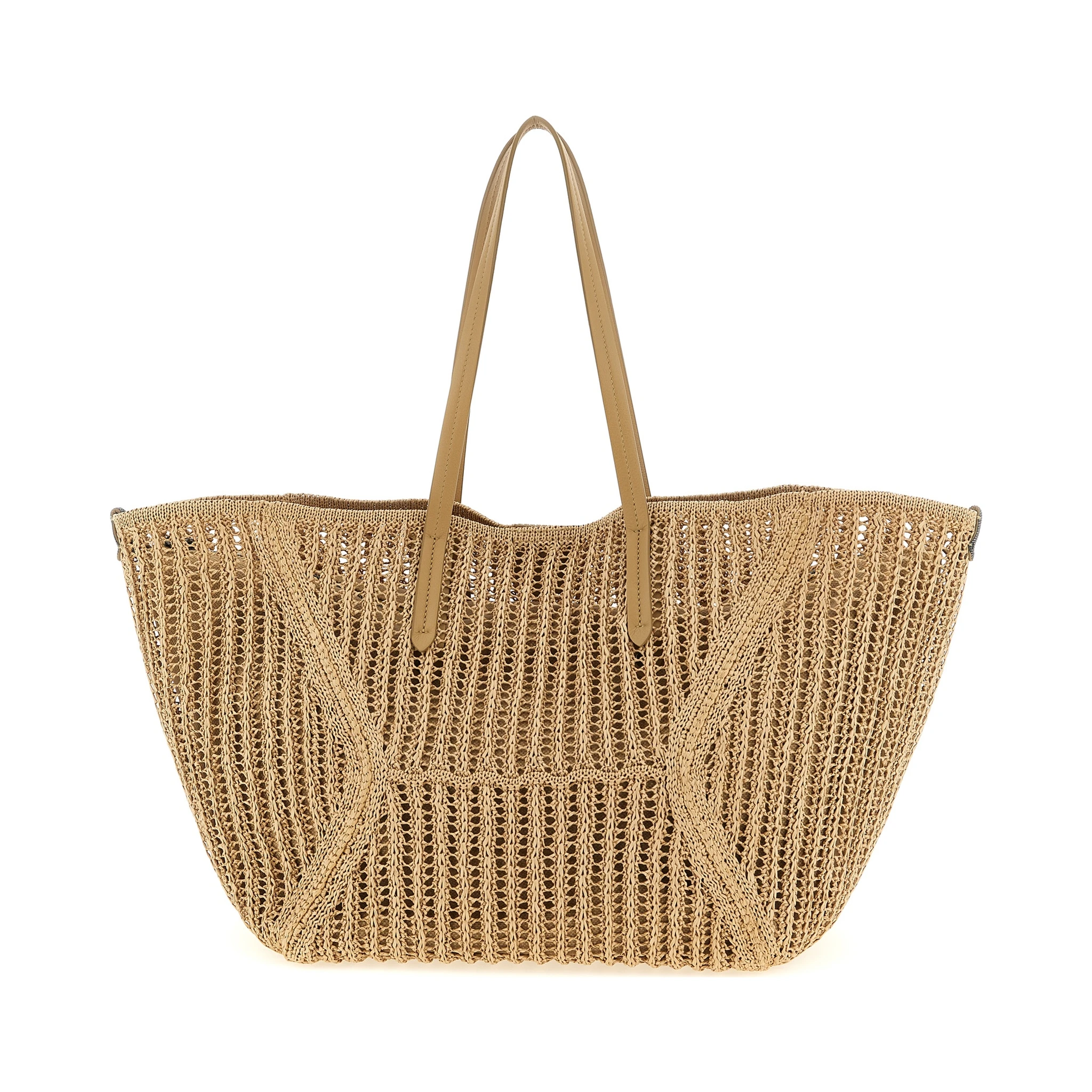 Beige Polyamide Shoulder Bag