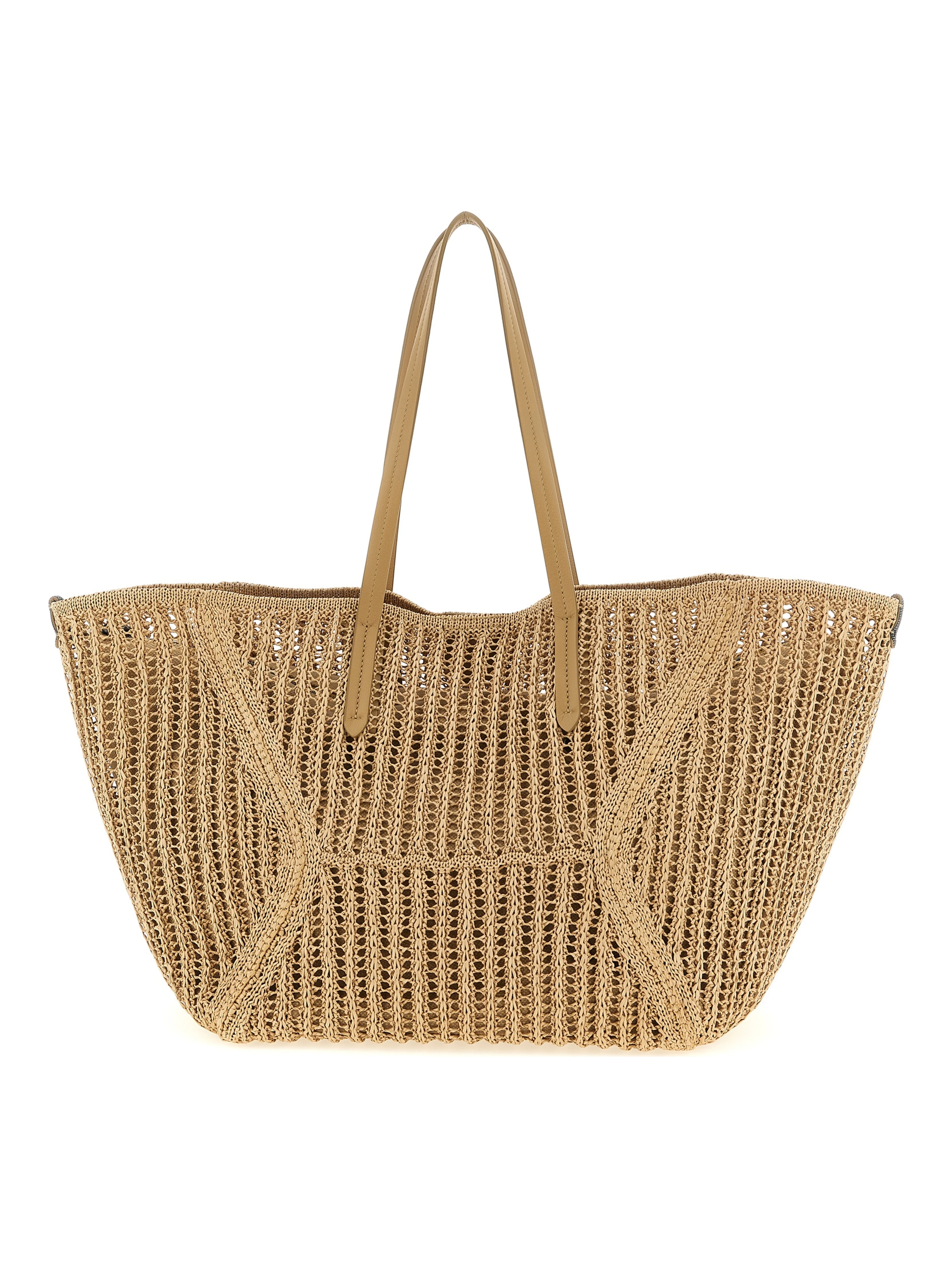 Beige Polyamide Shoulder Bag