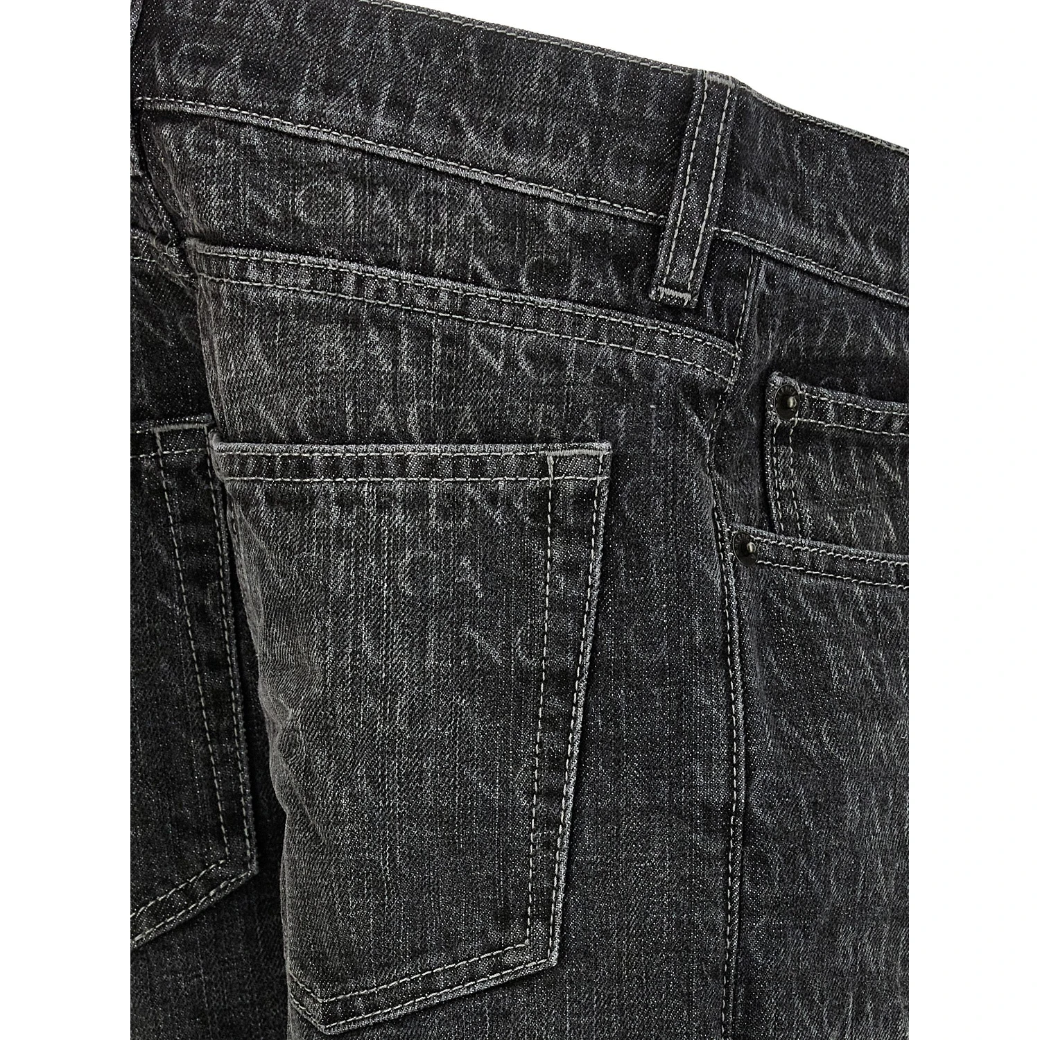 Black Cotton Flared Jeans