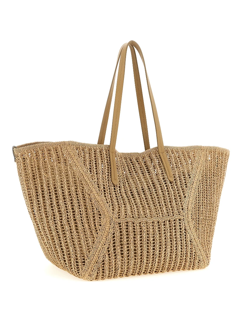Beige Polyamide Shoulder Bag