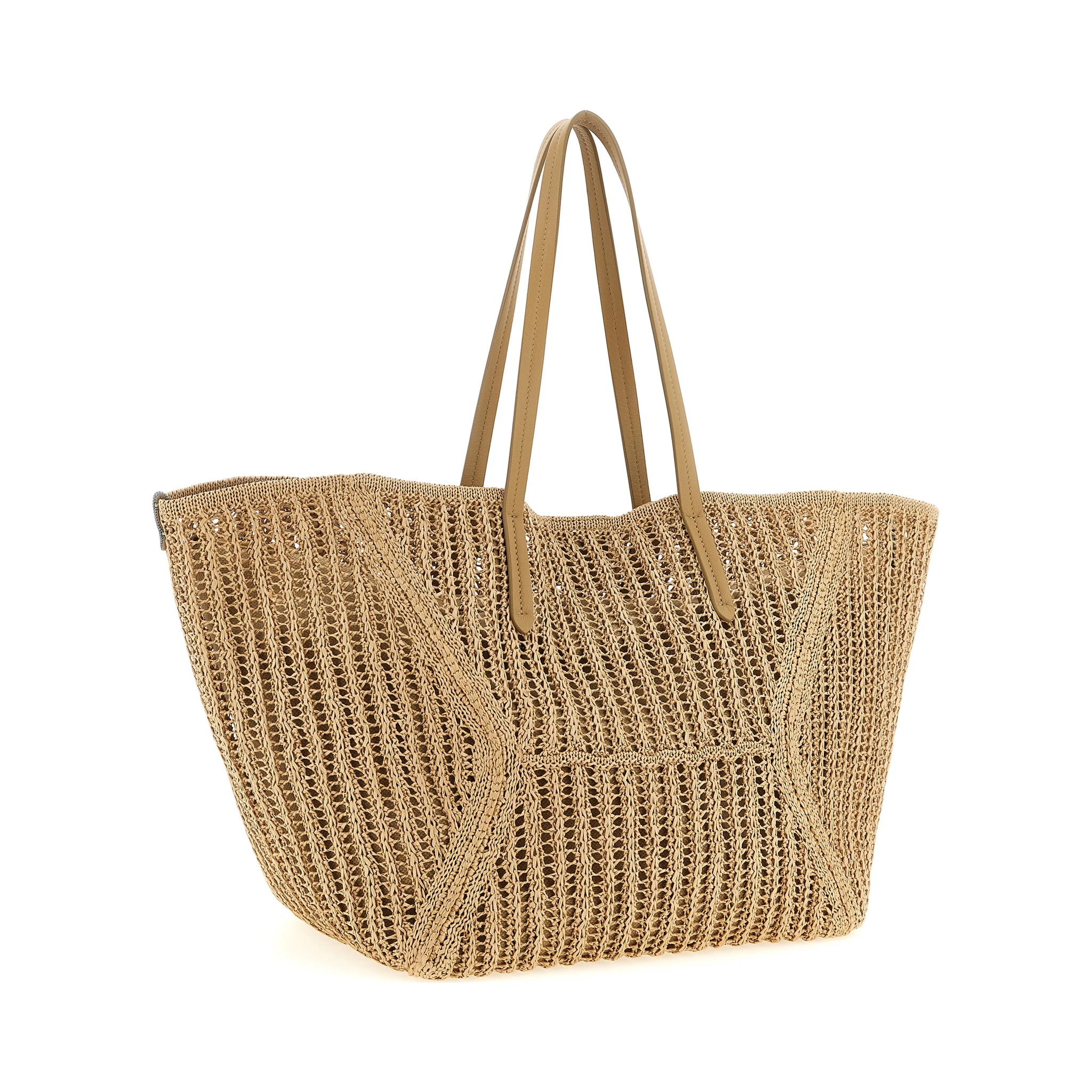 Beige Polyamide Shoulder Bag