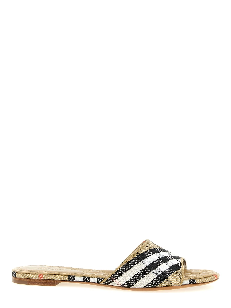 Beige Polyester Slides