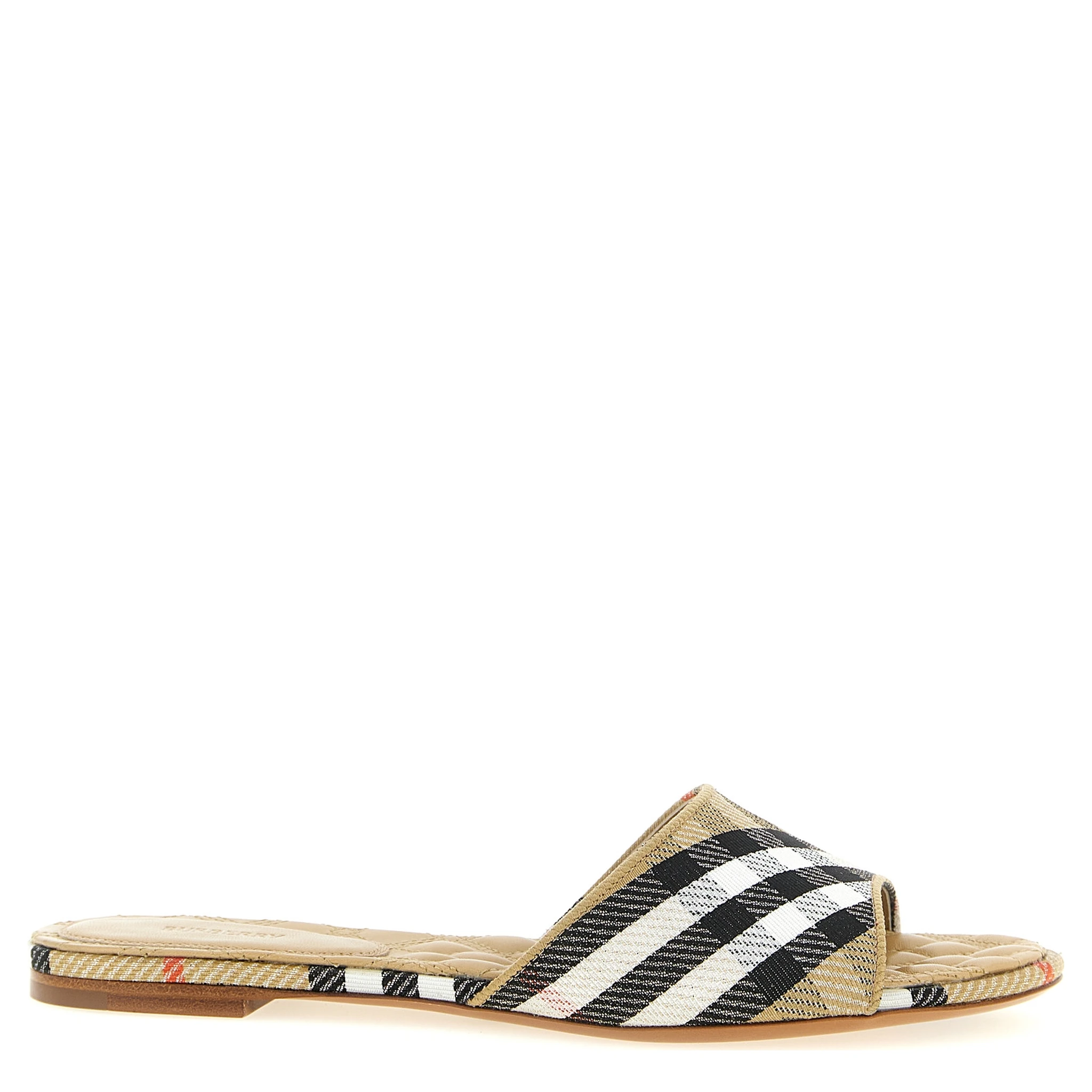 Beige Polyester Slides