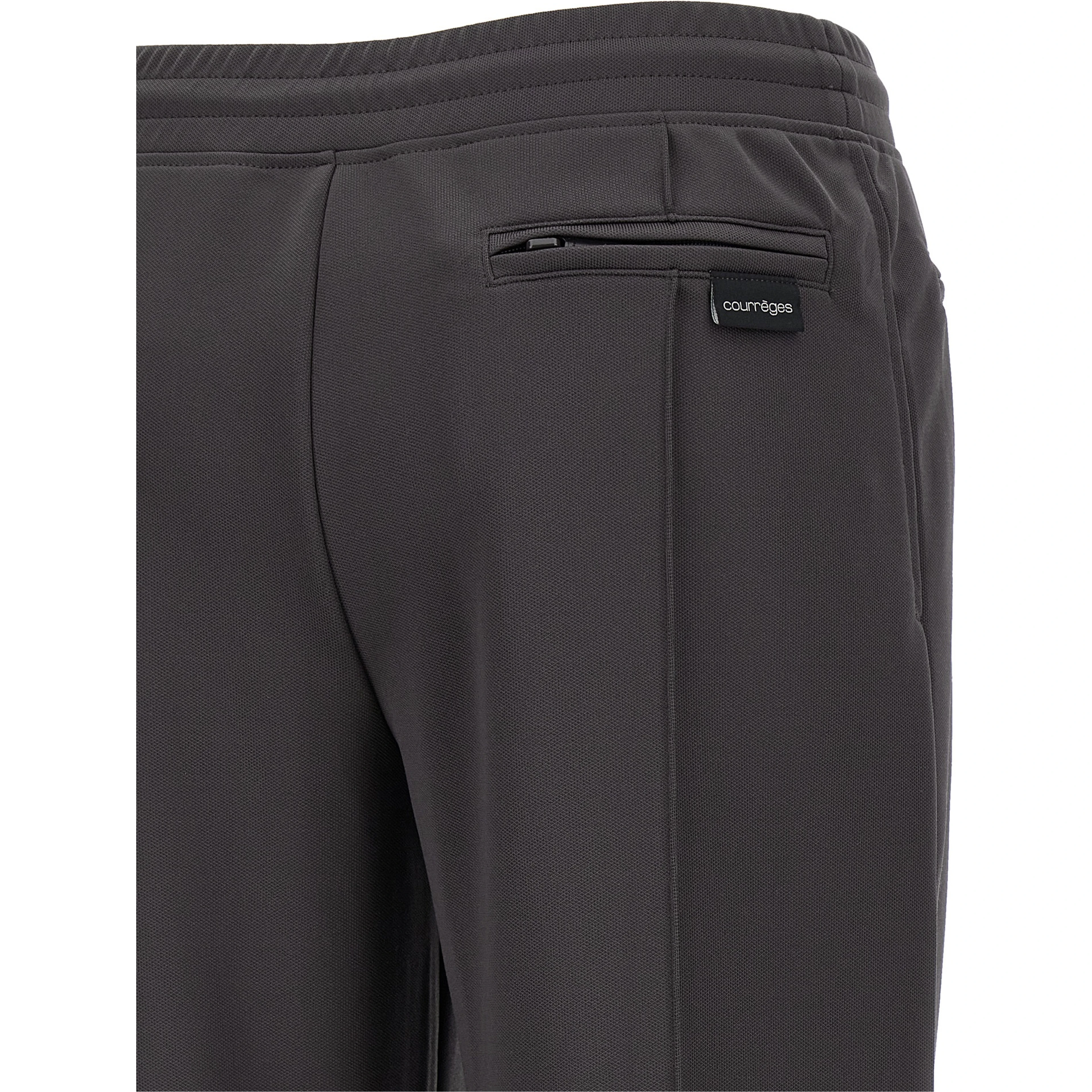 Gray Polyester Joggers (Workout Pants)