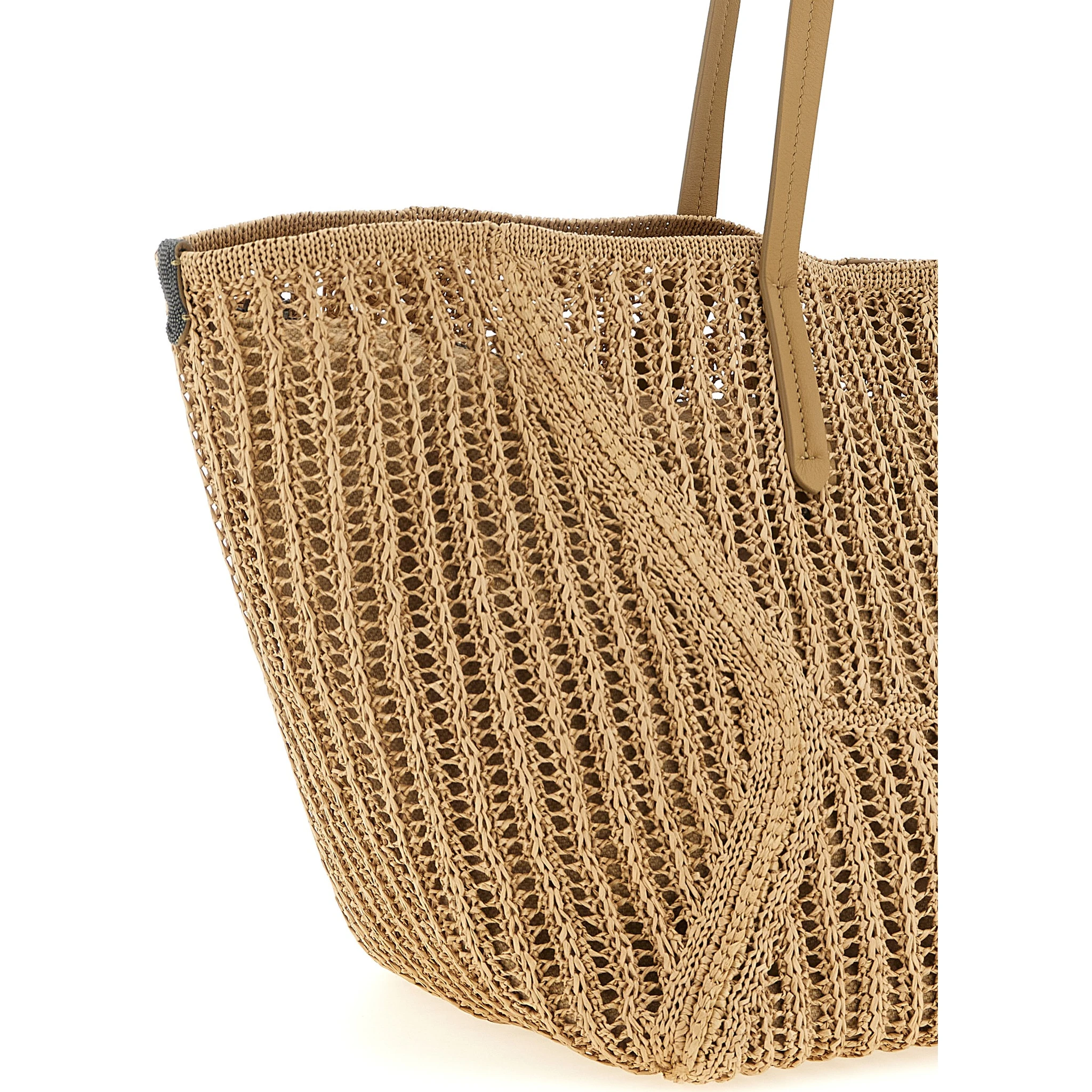 Beige Polyamide Shoulder Bag
