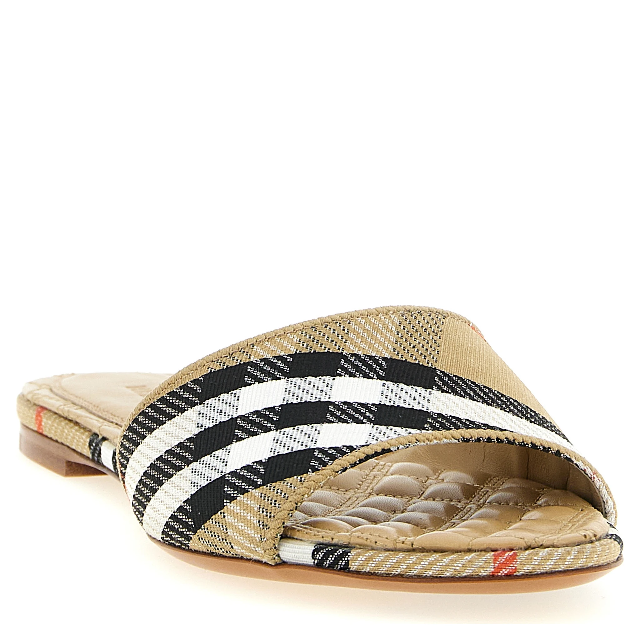 Beige Polyester Slides
