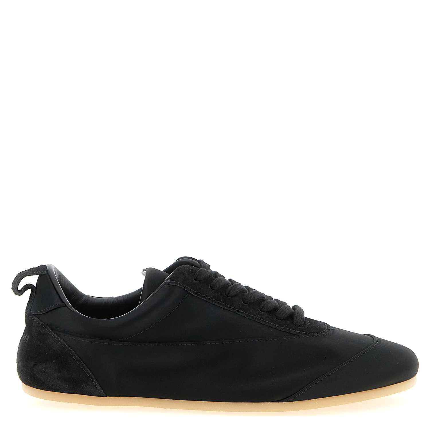 Black Cotton Low Top Sneakers