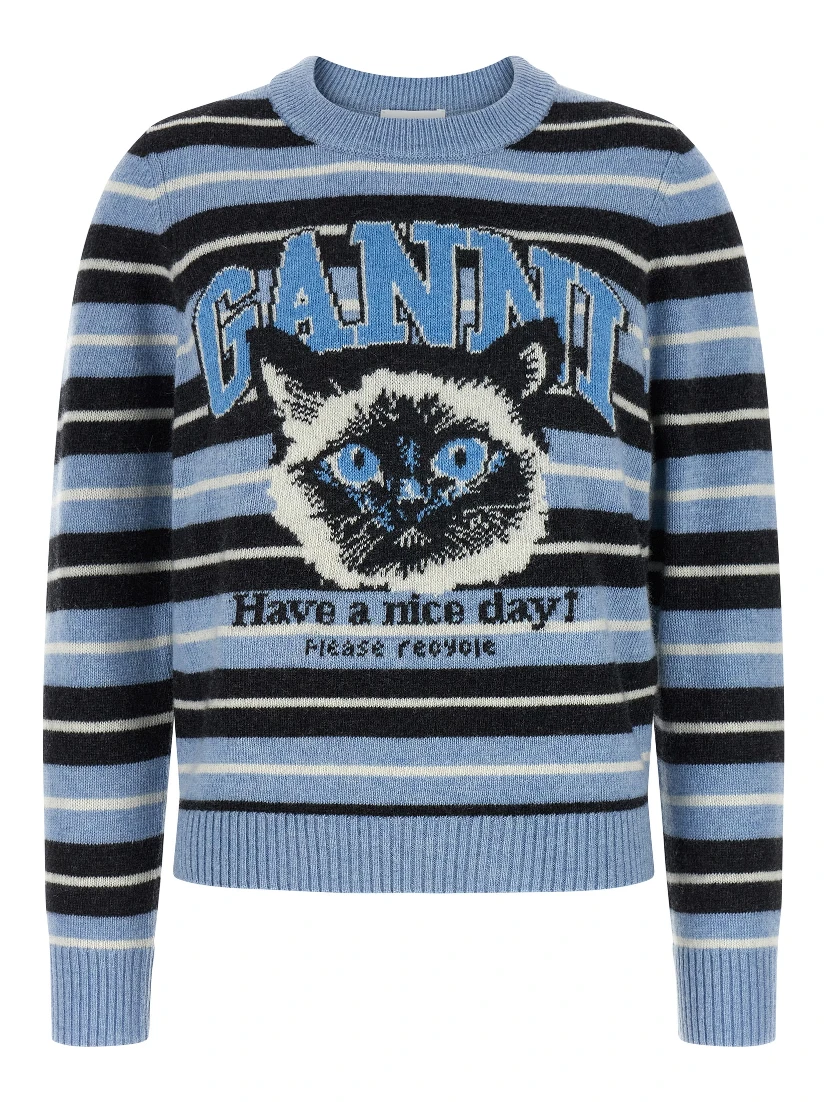 Blue Wool Cardigan
