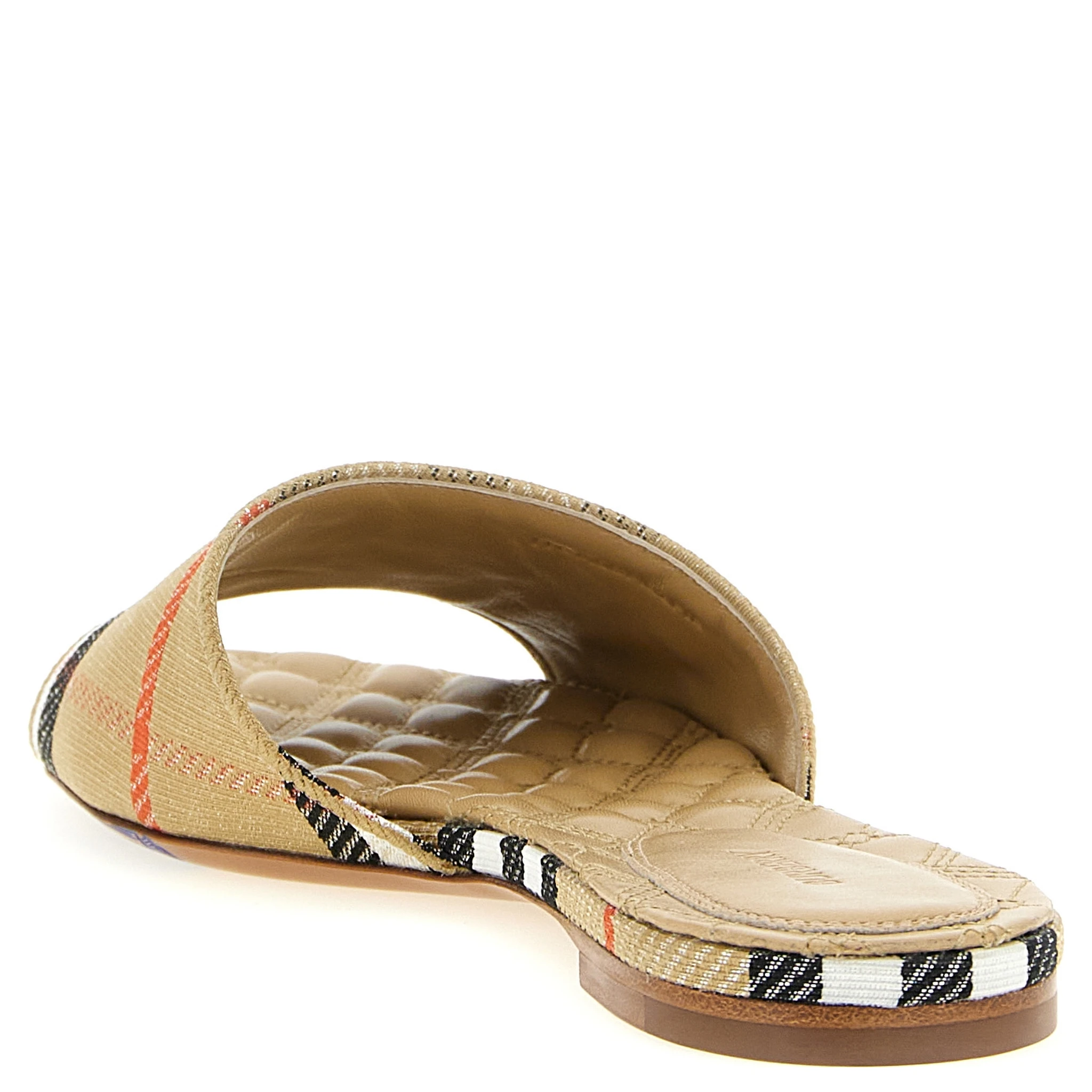 Beige Polyester Slides